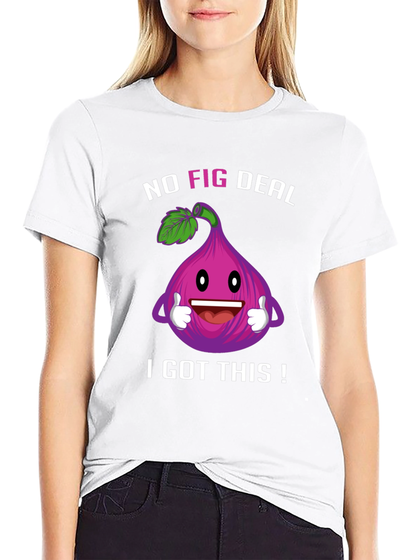 Black Funny No Fig Deal T-Shirt view 9