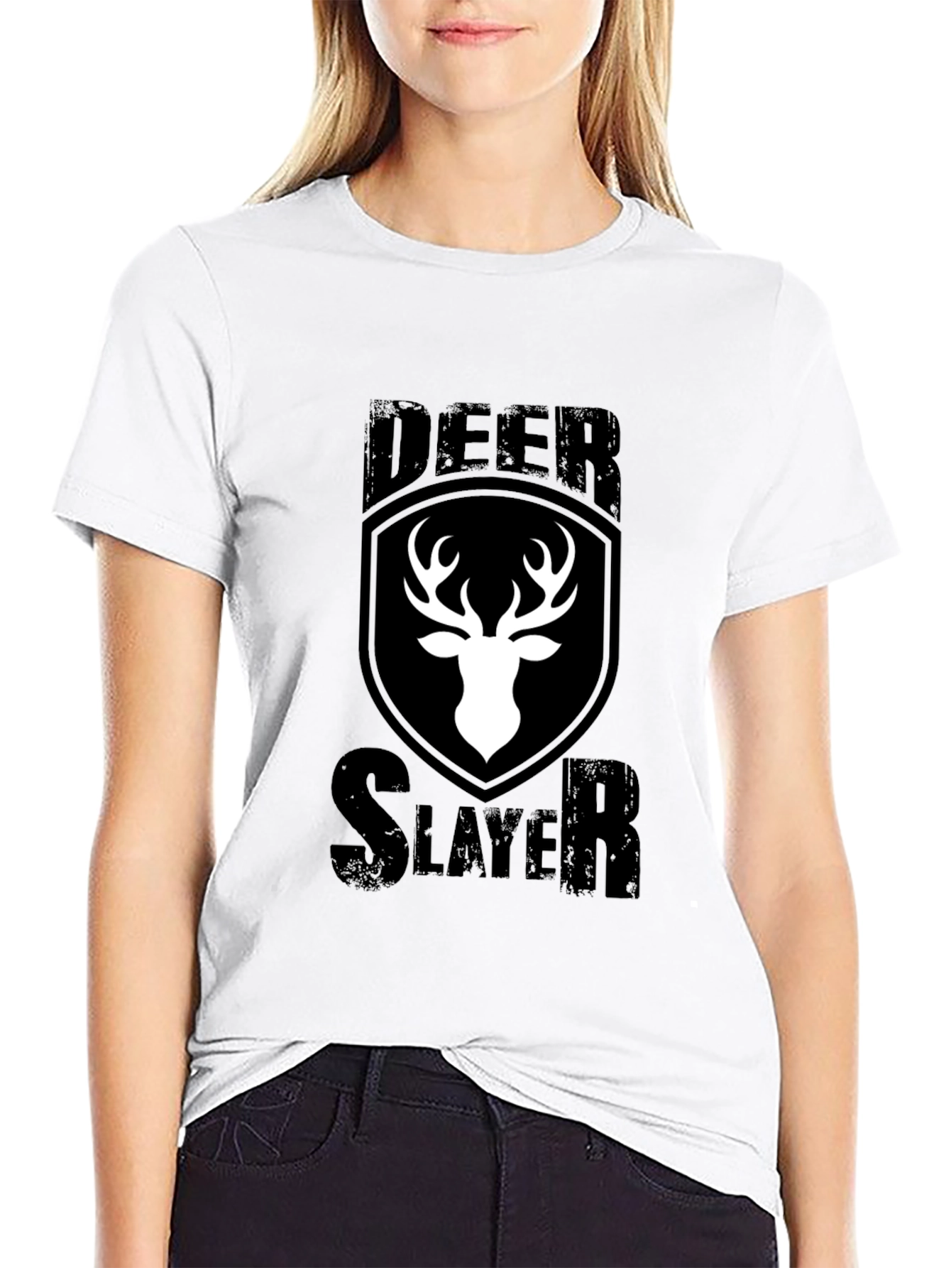 Black Deer Slayer Graphic Tee - Hunting T-Shirt view 9