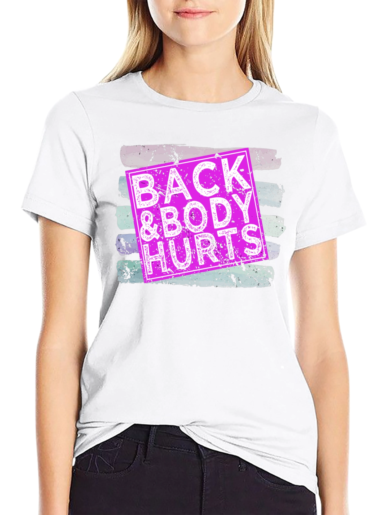 Black Back & Body Hurts Graphic Tee - Unisex view 9