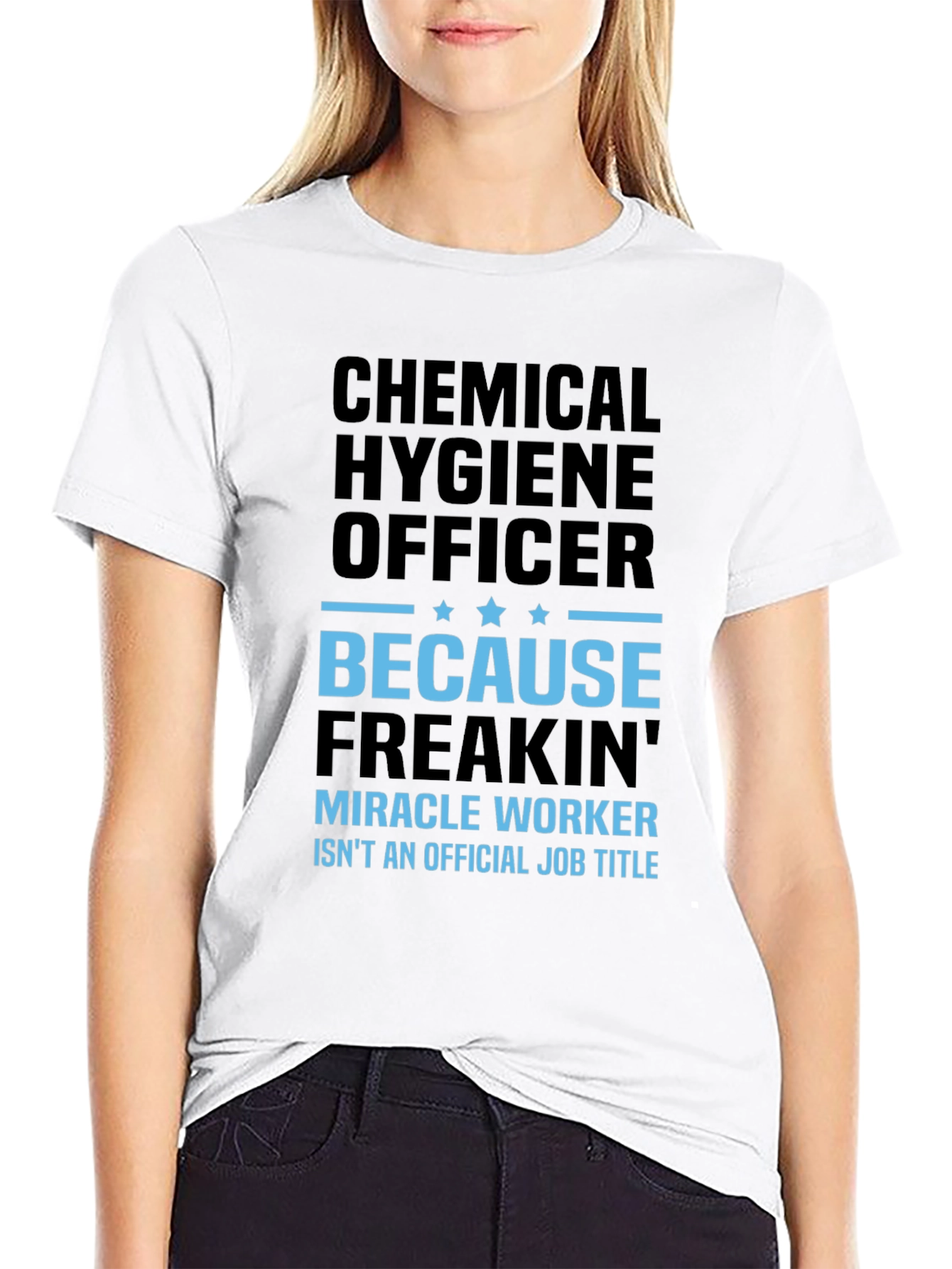Black Chemical Hygiene Officer T-Shirt Funny Job Title Tee view 9