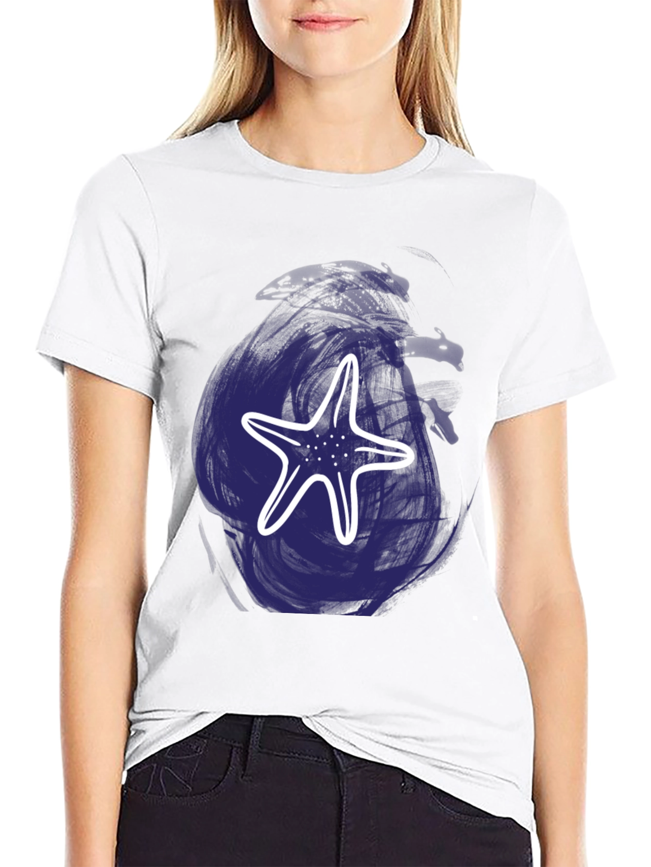 Black Starfish Graphic T-Shirt - Casual Comfort view 9