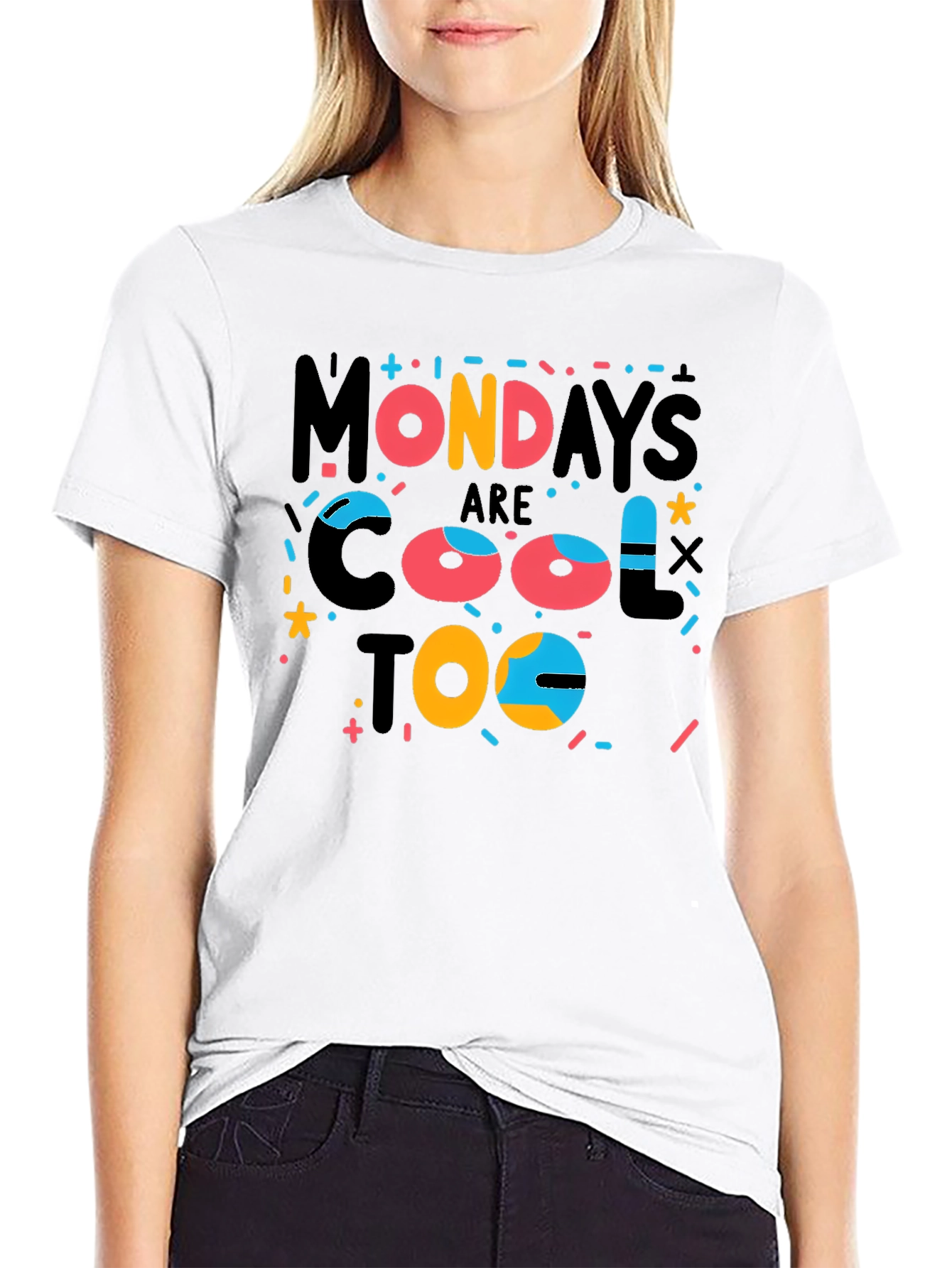 Black Cool Mondays Graphic Tee - Fun & Stylish Casual Wear view 9