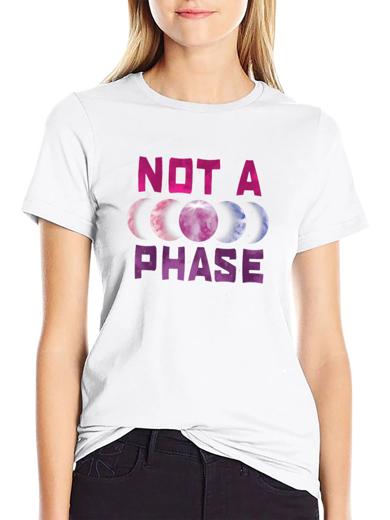 Black Not A Phase Graphic Tee view 9