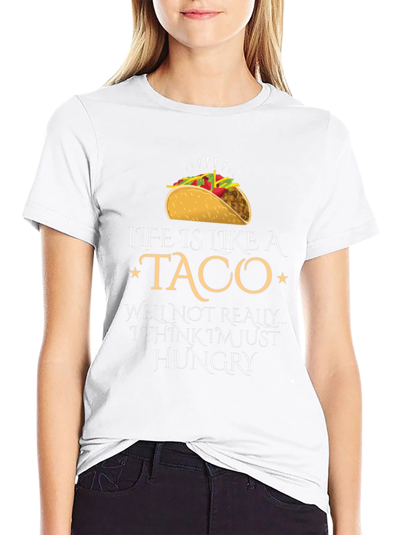 Black Life is Like a Taco Graphic Tee - Hungry T-Shirt view 9