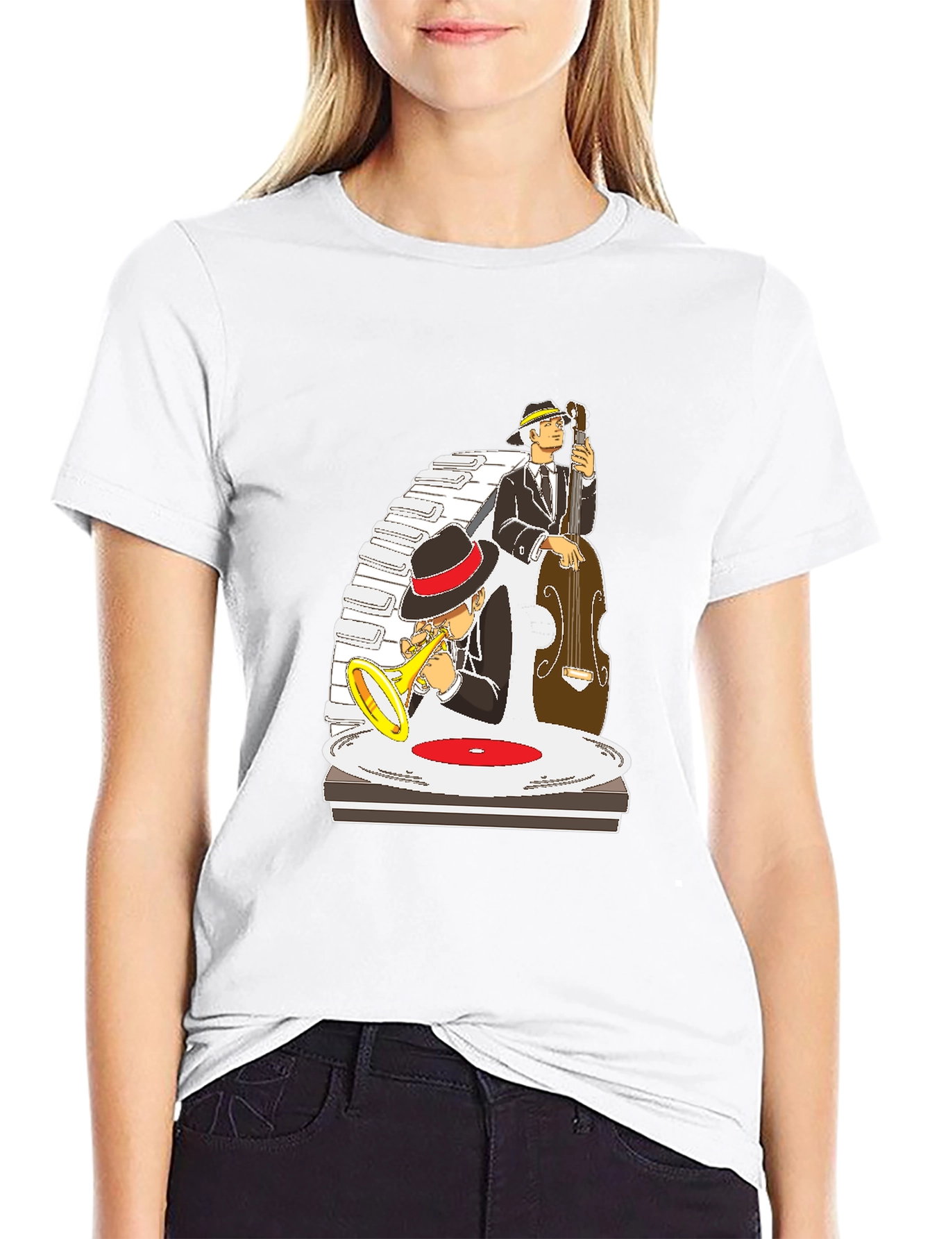 Black Jazz Band Graphic Tee view 9