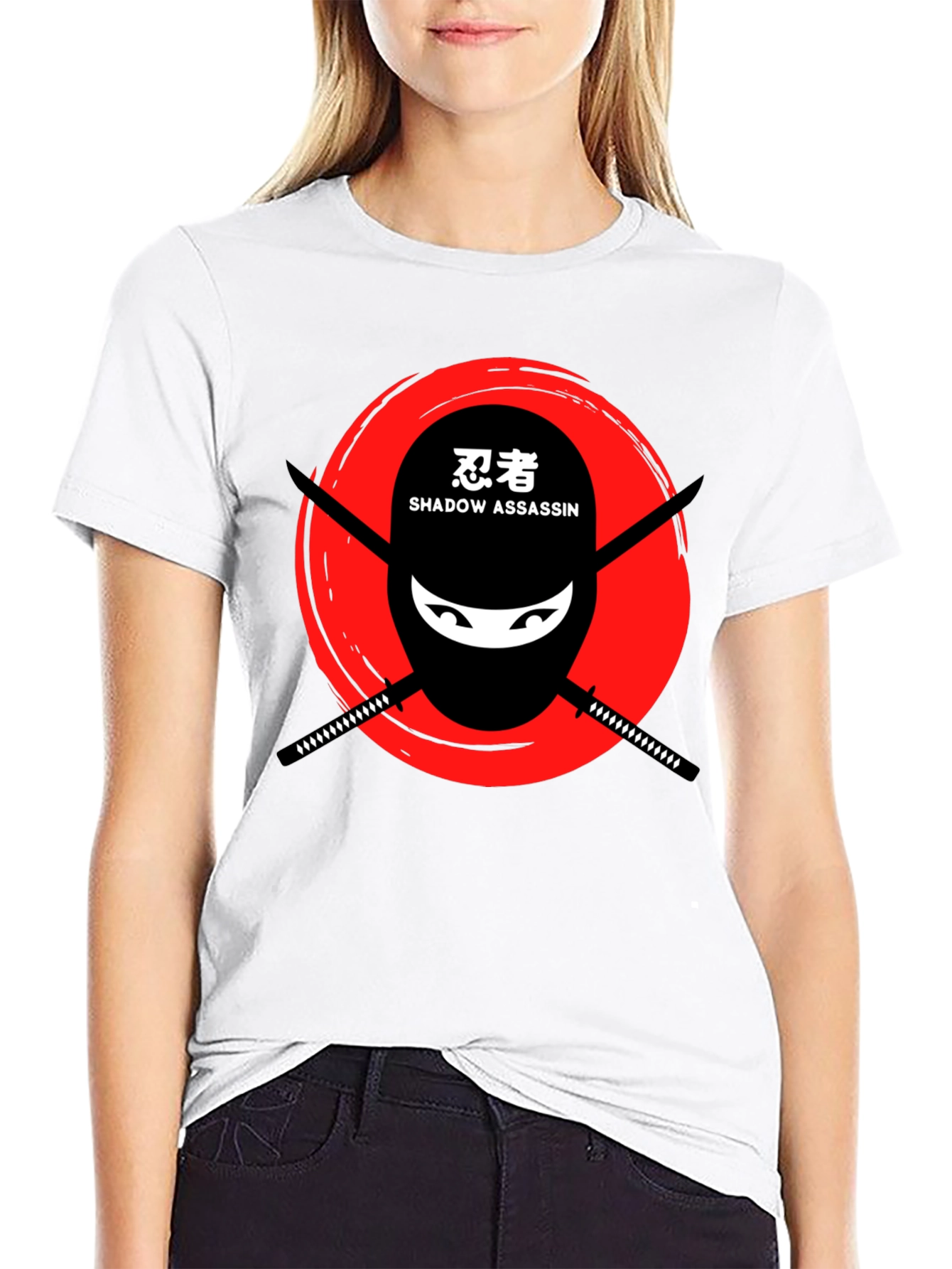 Black Ninja Shadow Assassin Graphic T-Shirt view 9
