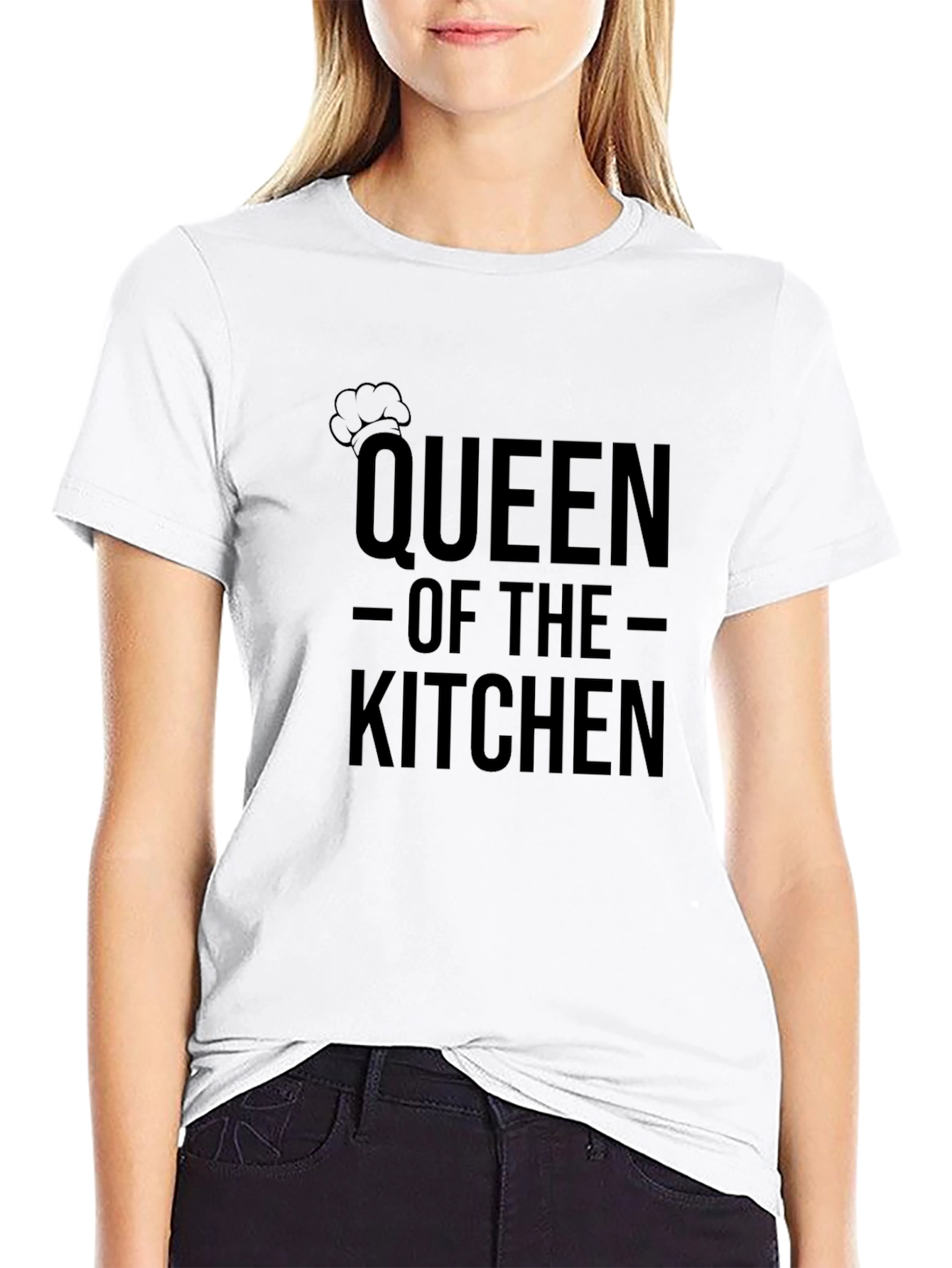 Black Queen of the Kitchen Black T-Shirt view 9