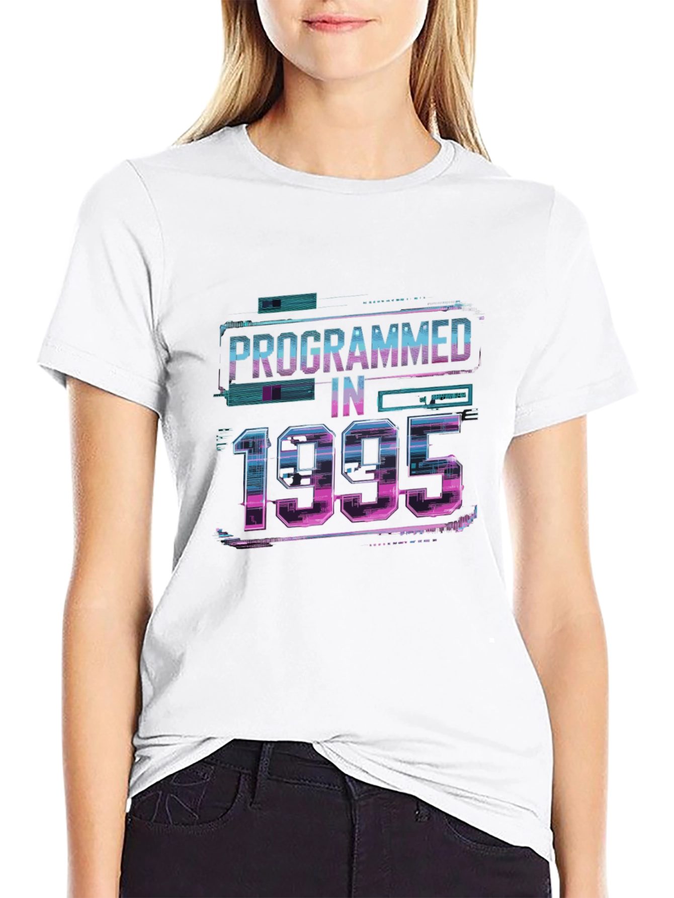 Black Programmed in 1995 Graphic T-Shirt view 9