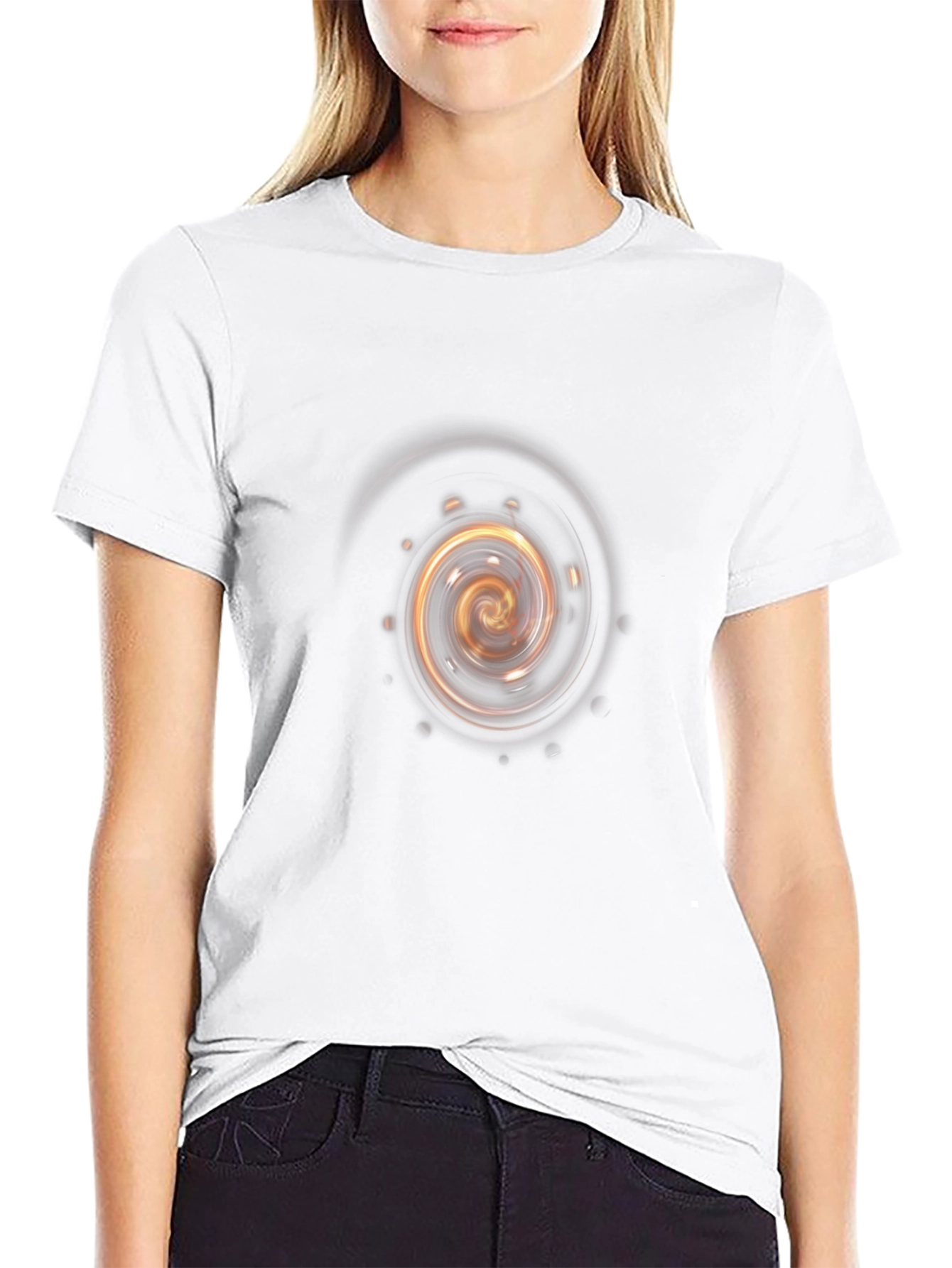 Black Cosmic Spiral Graphic Tee - Black view 9