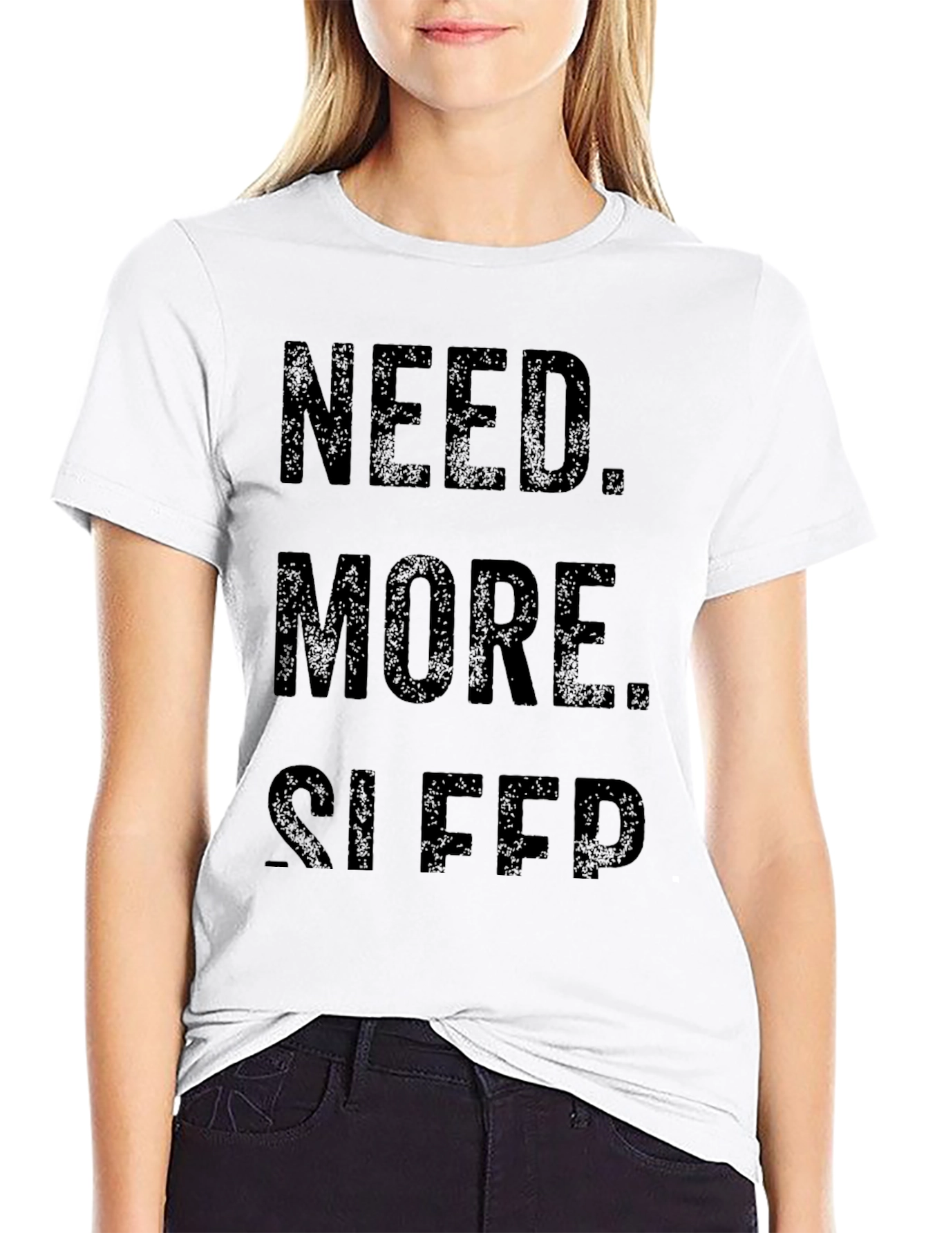 Black Need More Sleep Graphic T-Shirt view 9