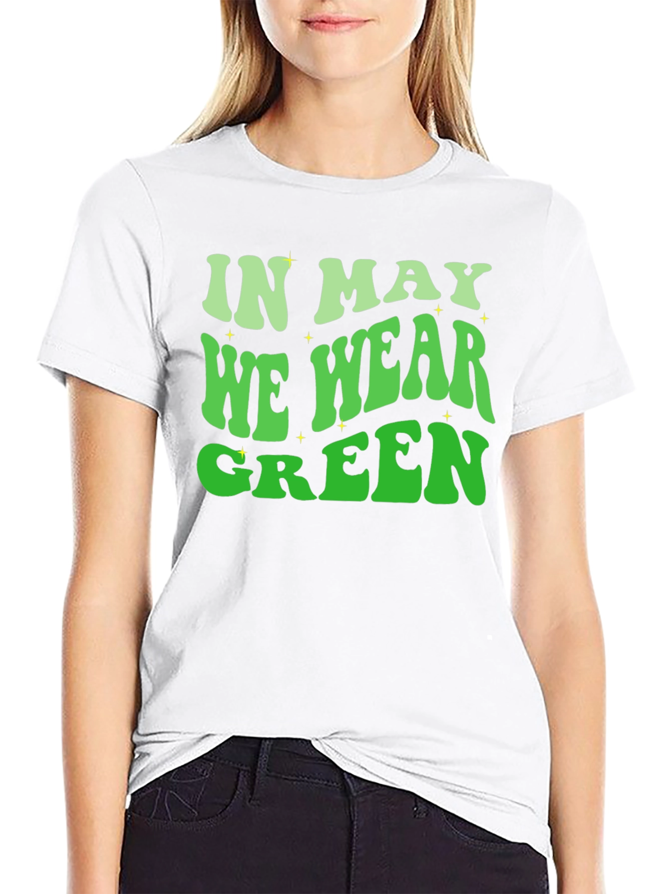 Black In May We Wear Green T-Shirt view 9