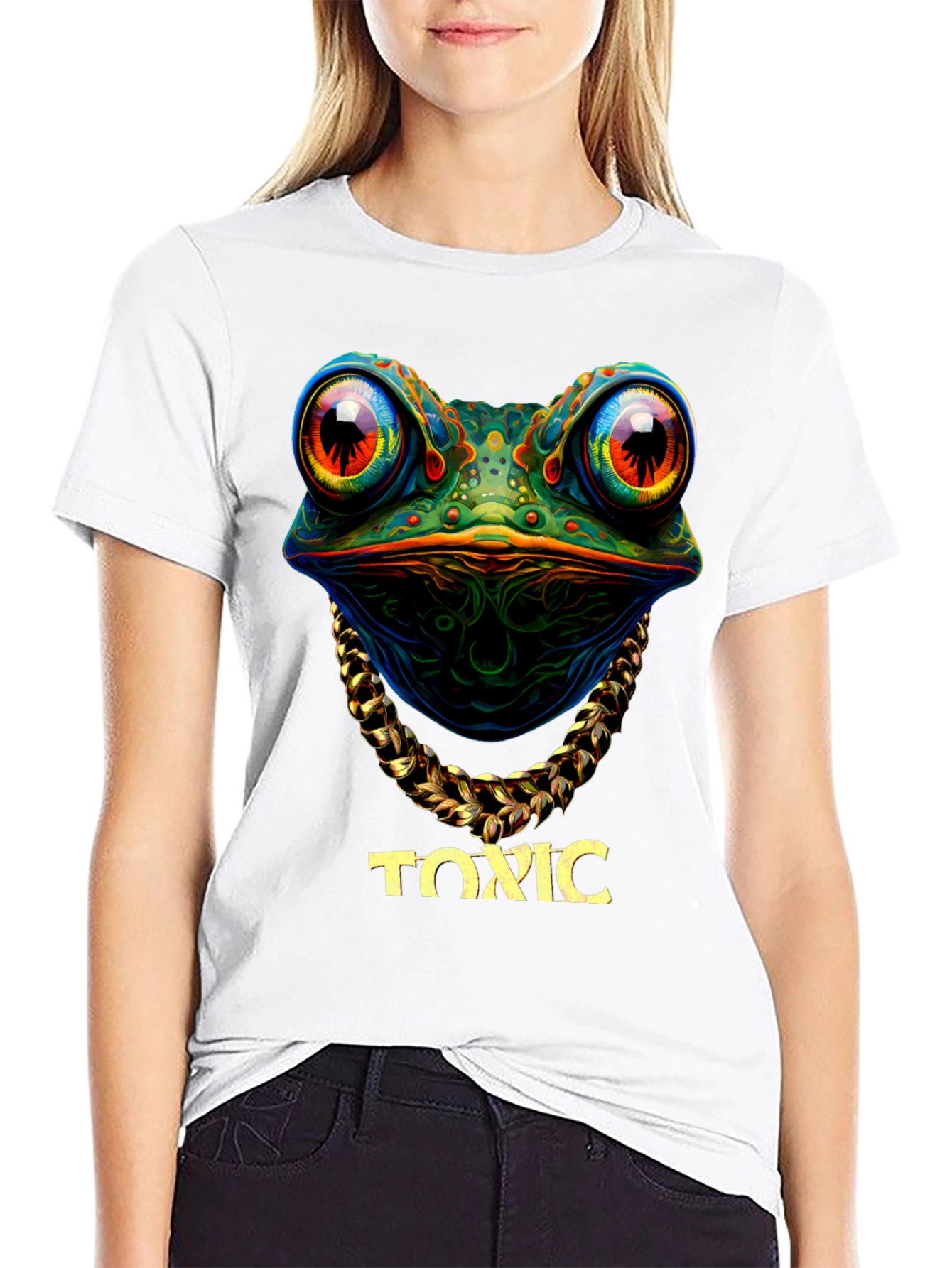 Black Toxic Frog Graphic T-Shirt - Unique Design view 9