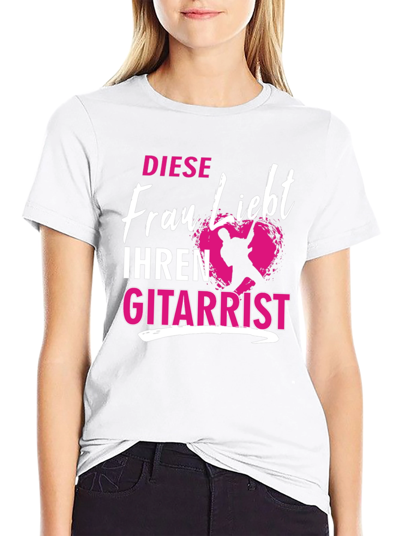Black Diese Frau Liebt Ihren Gitarrist T-Shirt view 9