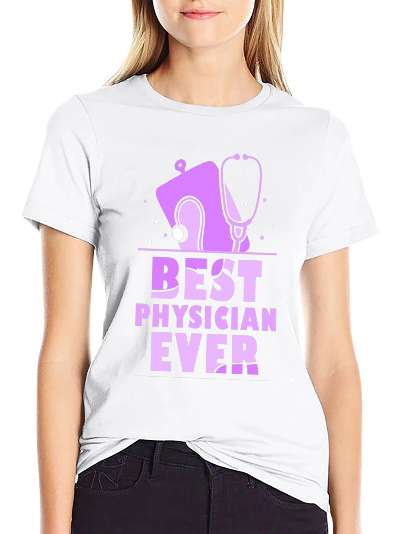 Black Best Physician Ever T-Shirt - Medical Doctor Appreciation Gift view 9