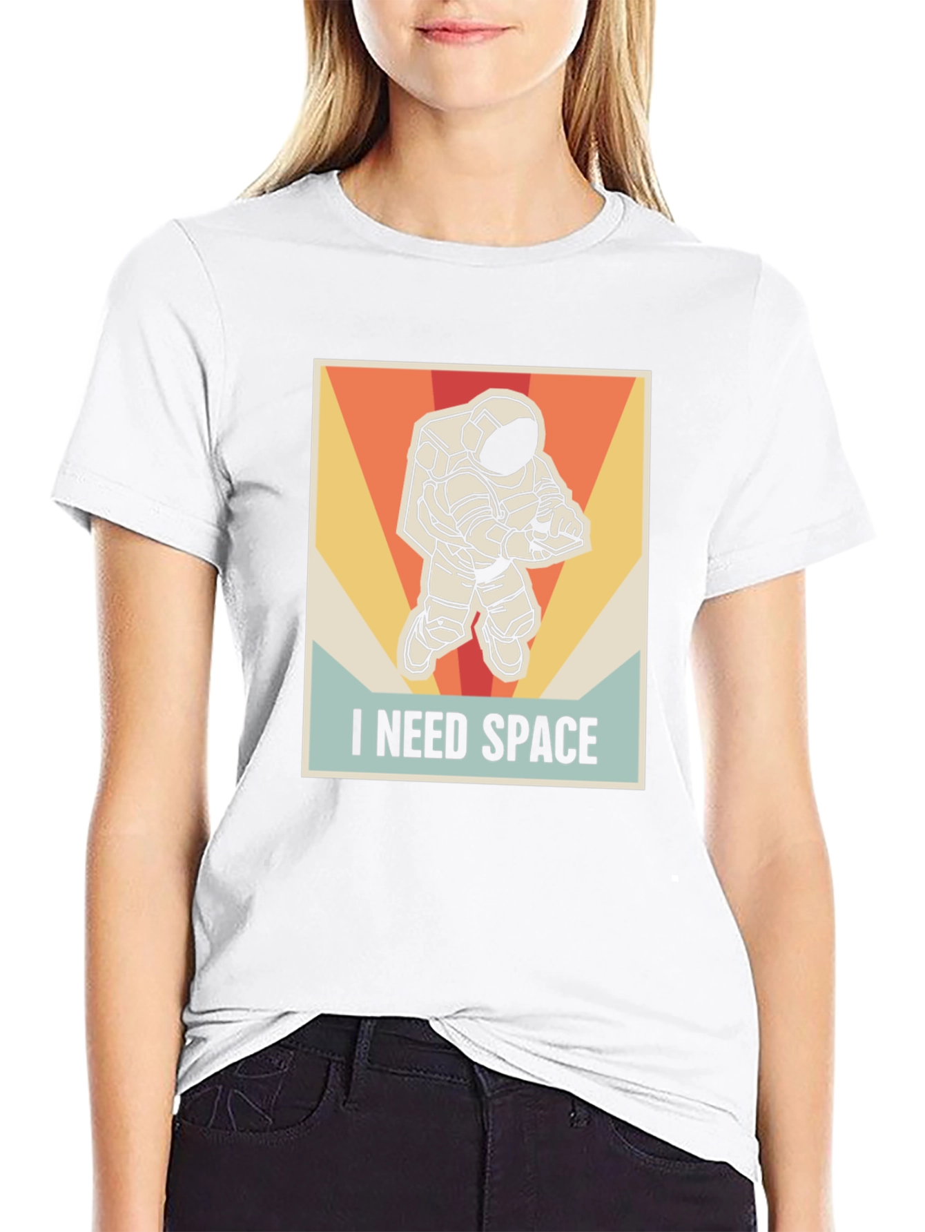 Black I Need Space Astronaut Graphic T-Shirt view 9