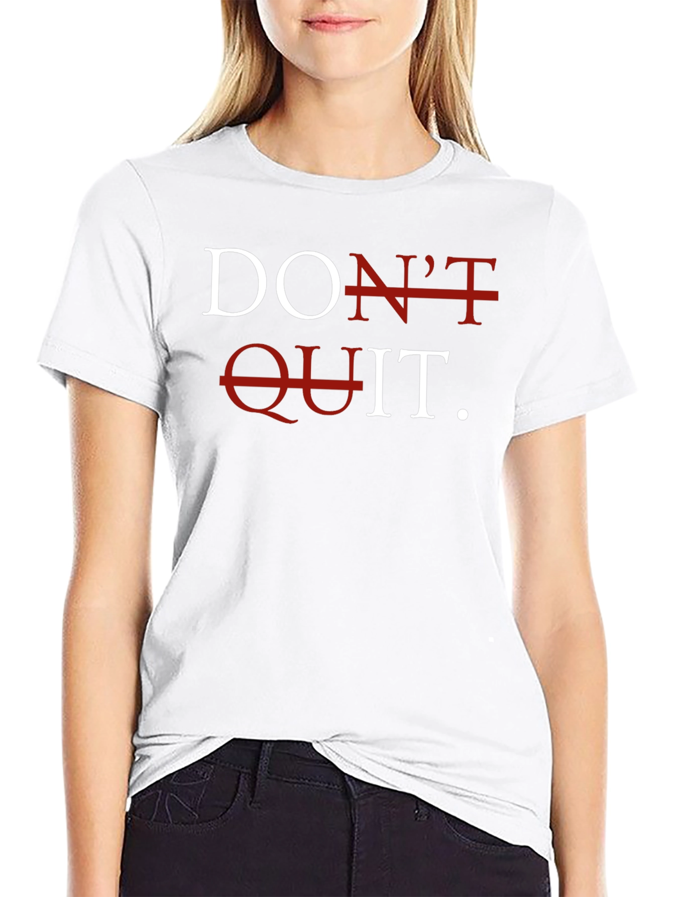 Black Don't Quit Motivational Graphic T-Shirt view 9