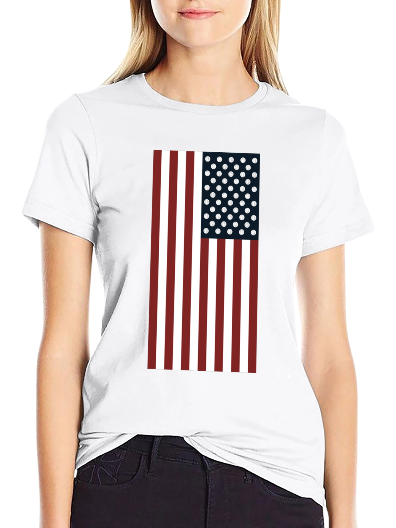Black American Flag Graphic Tee - Patriotic Style view 9