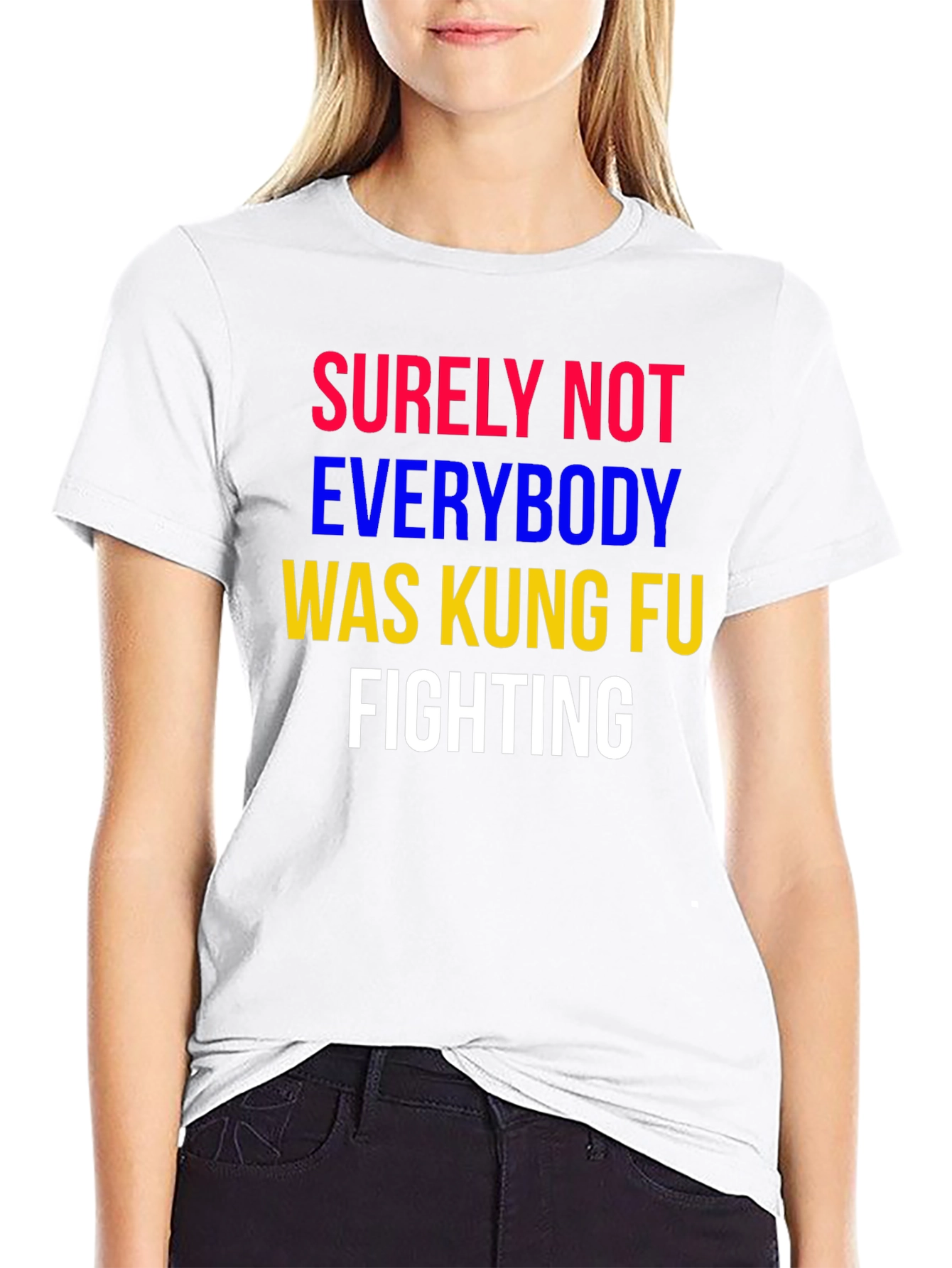 Black Kung Fu Fighting Graphic T-Shirt view 9