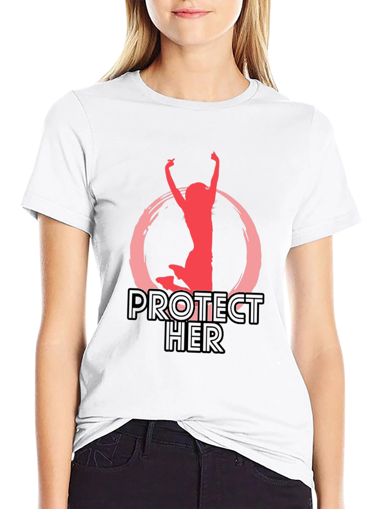 Black Protect Her Graphic T-Shirt view 9