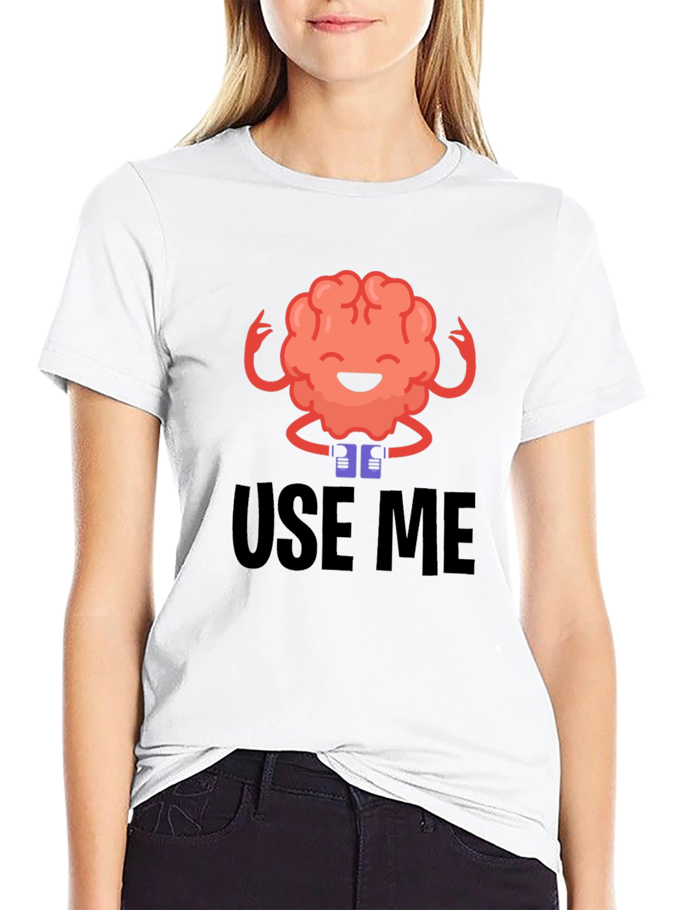 Black Use Me Brain Graphic Tee - Black T-Shirt view 9