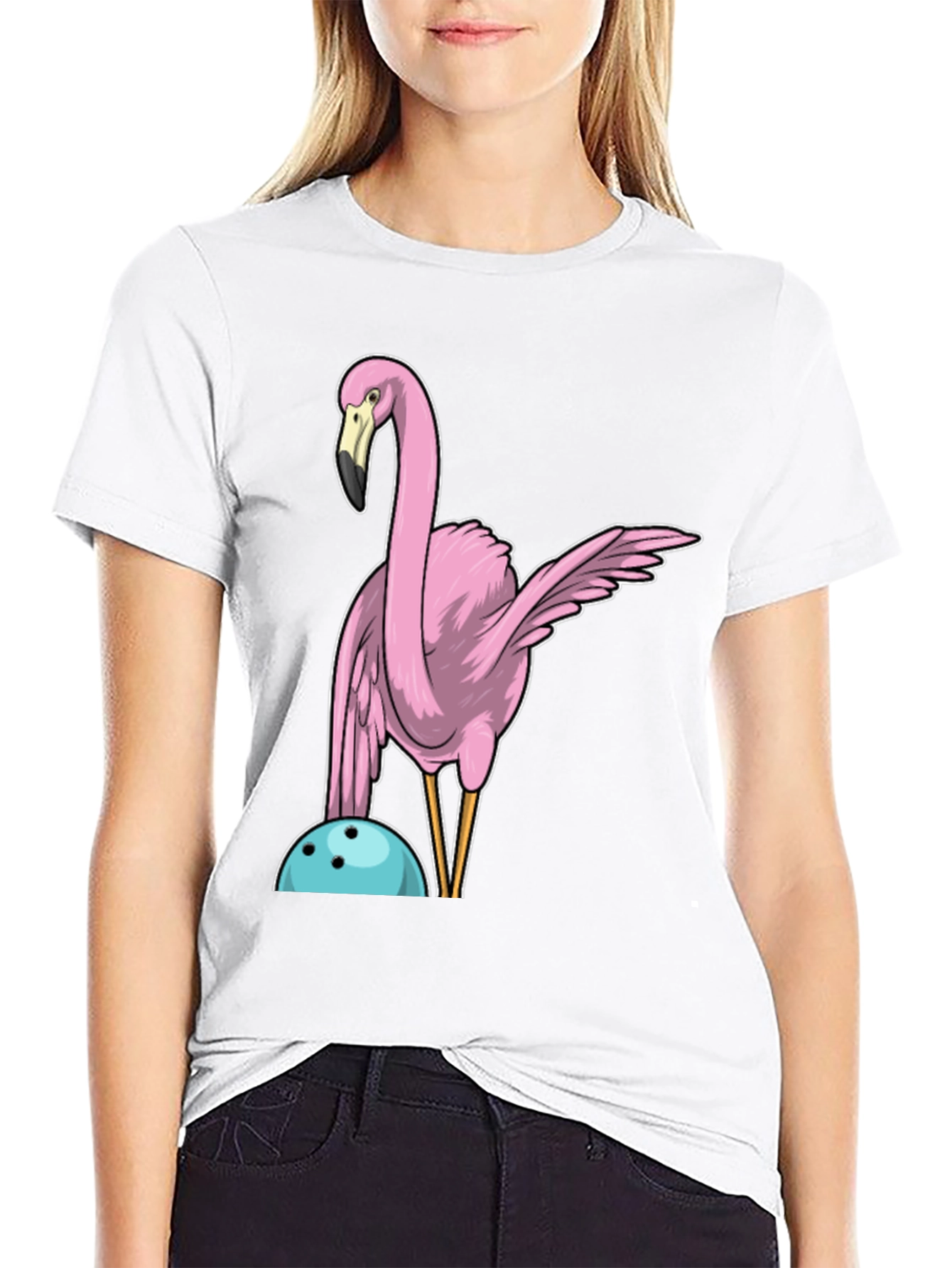 Black Flamingo Bowling T-Shirt view 9