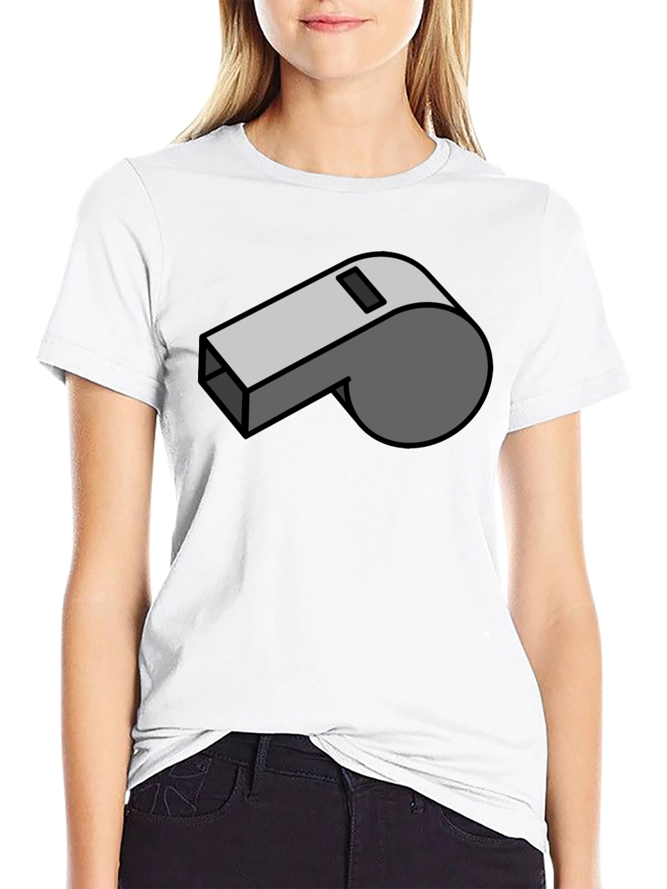 Black Whistle Graphic T-Shirt - Black view 9