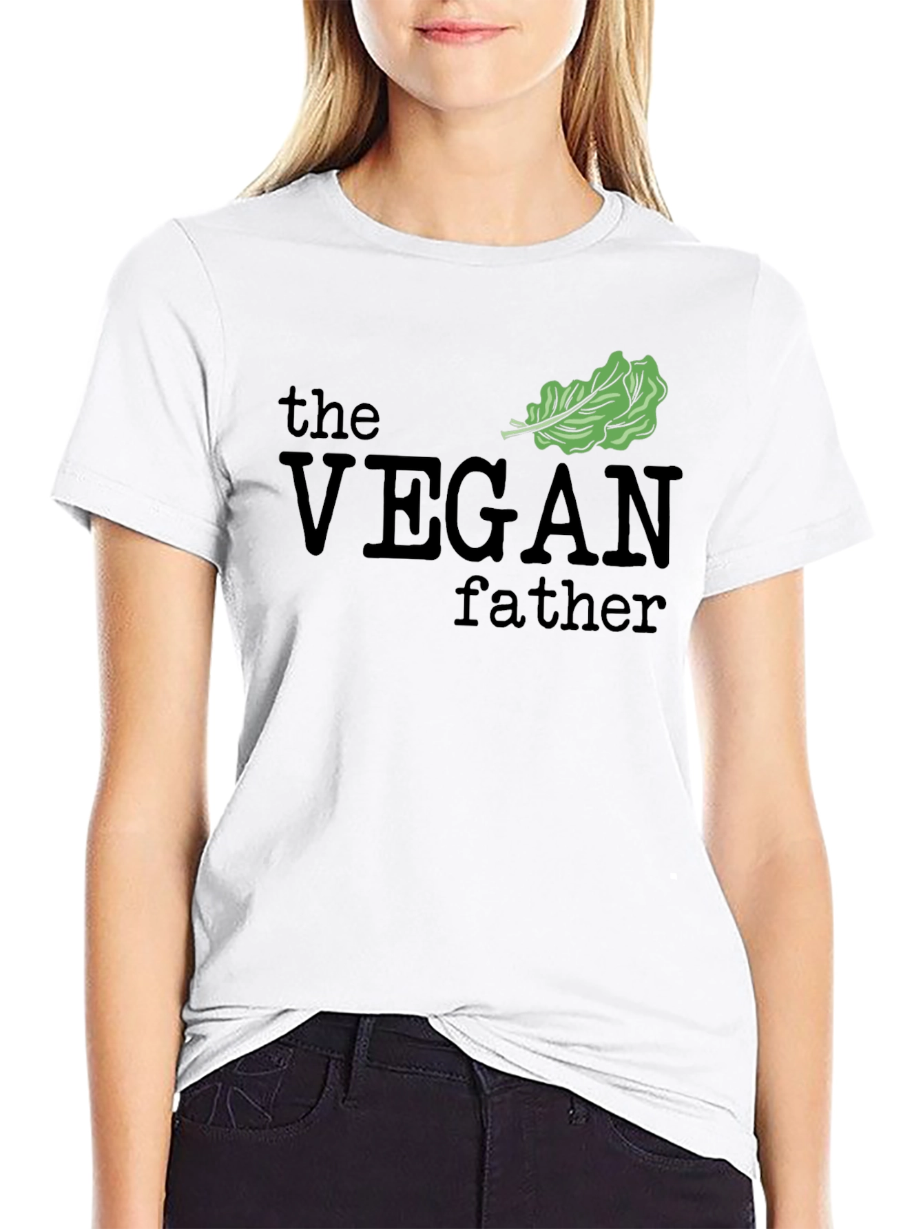 Black Vegan Father Graphic Tee view 9