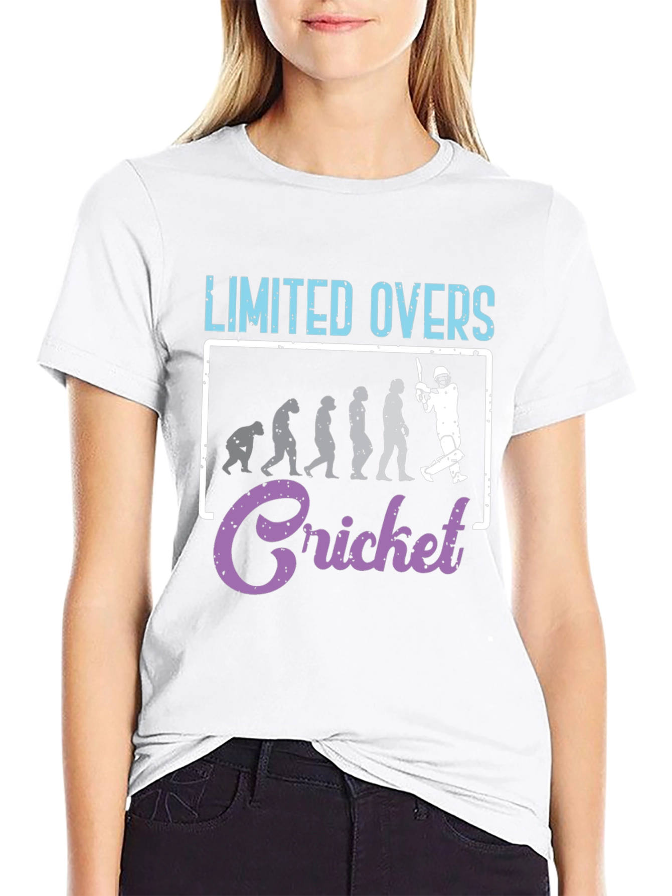 Black Limited Overs Cricket Evolution T-Shirt view 9