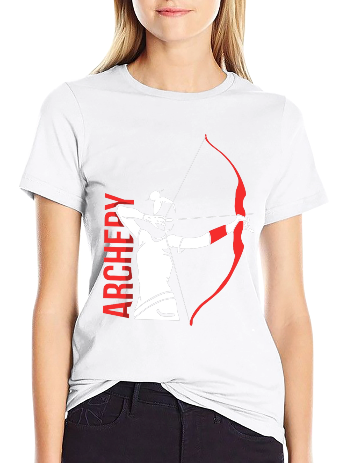Black Archery Bow T-Shirt - Black Cotton Tee view 9