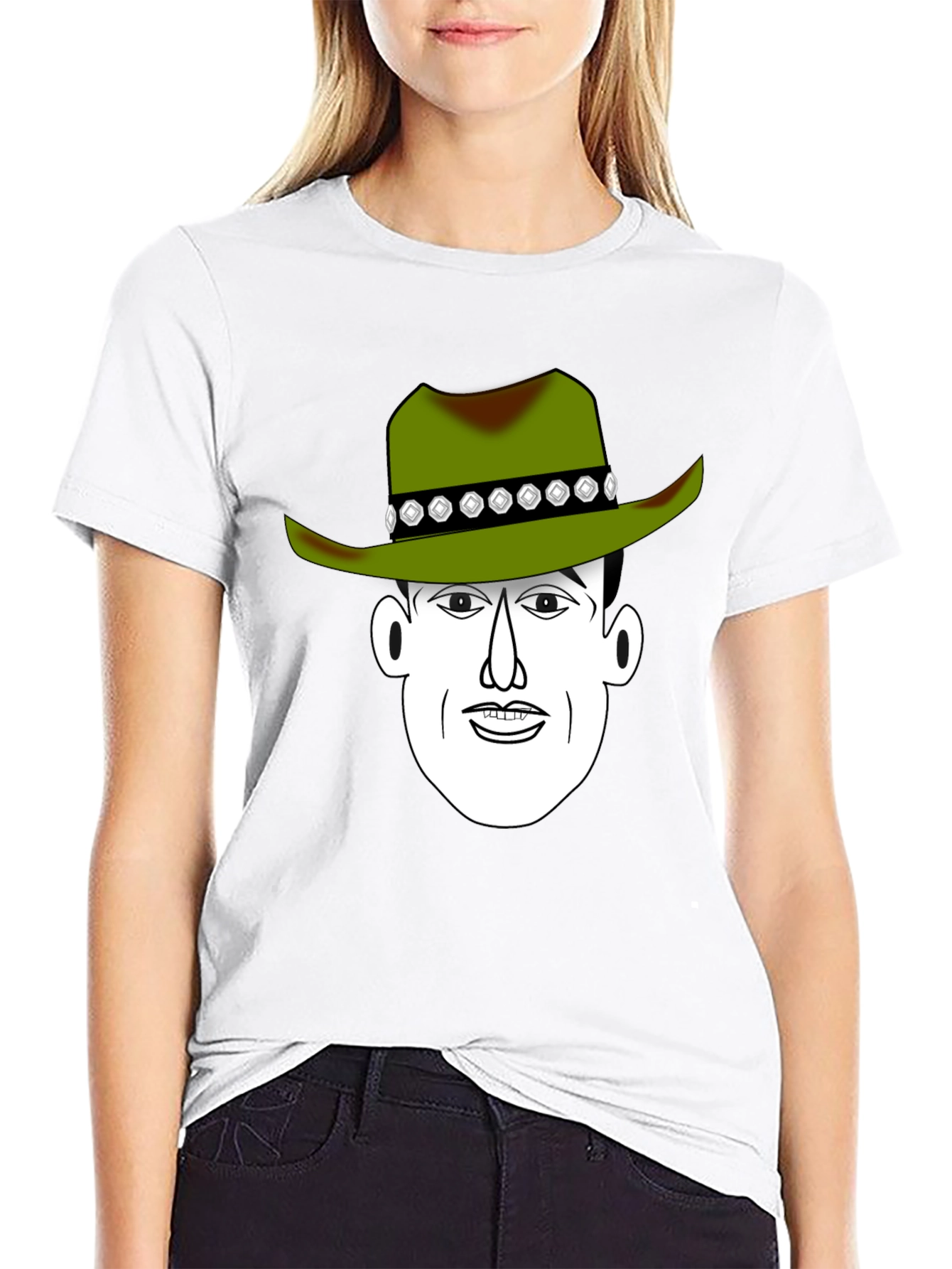 Black Cartoon Cowboy Graphic Tee view 9