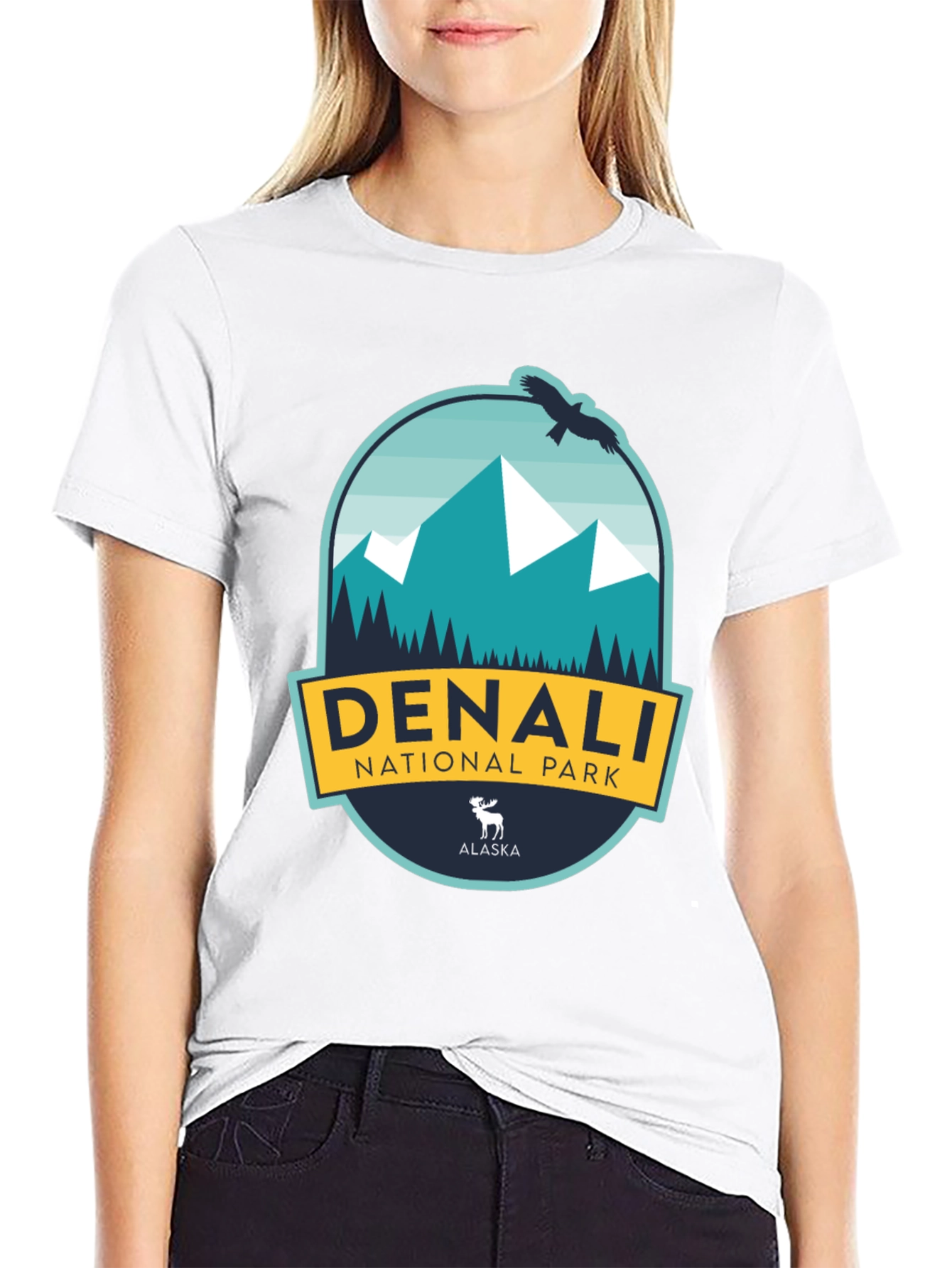 Black Denali National Park Black T-Shirt view 9