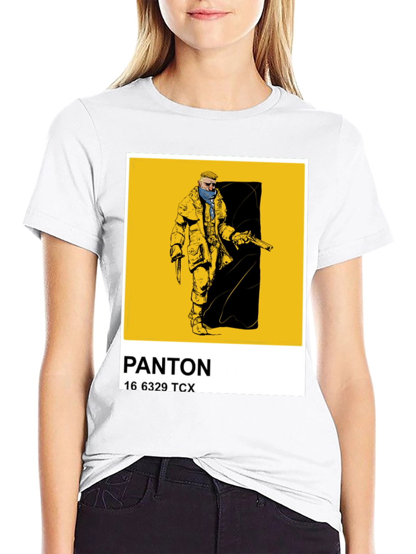 Black Pantone Color Block T-Shirt - Black view 9