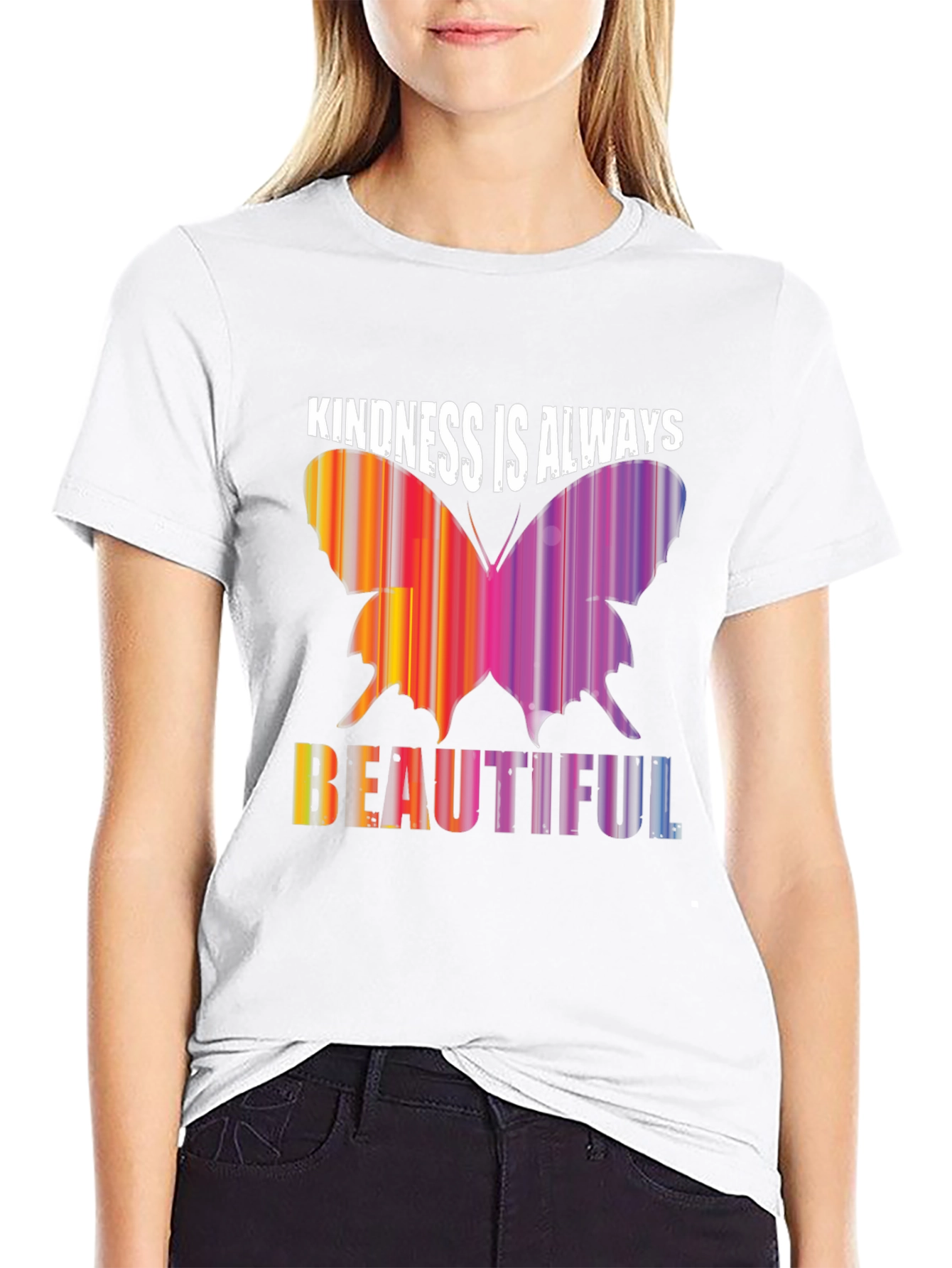 Black Kindness Is Always Beautiful Black Tee view 9