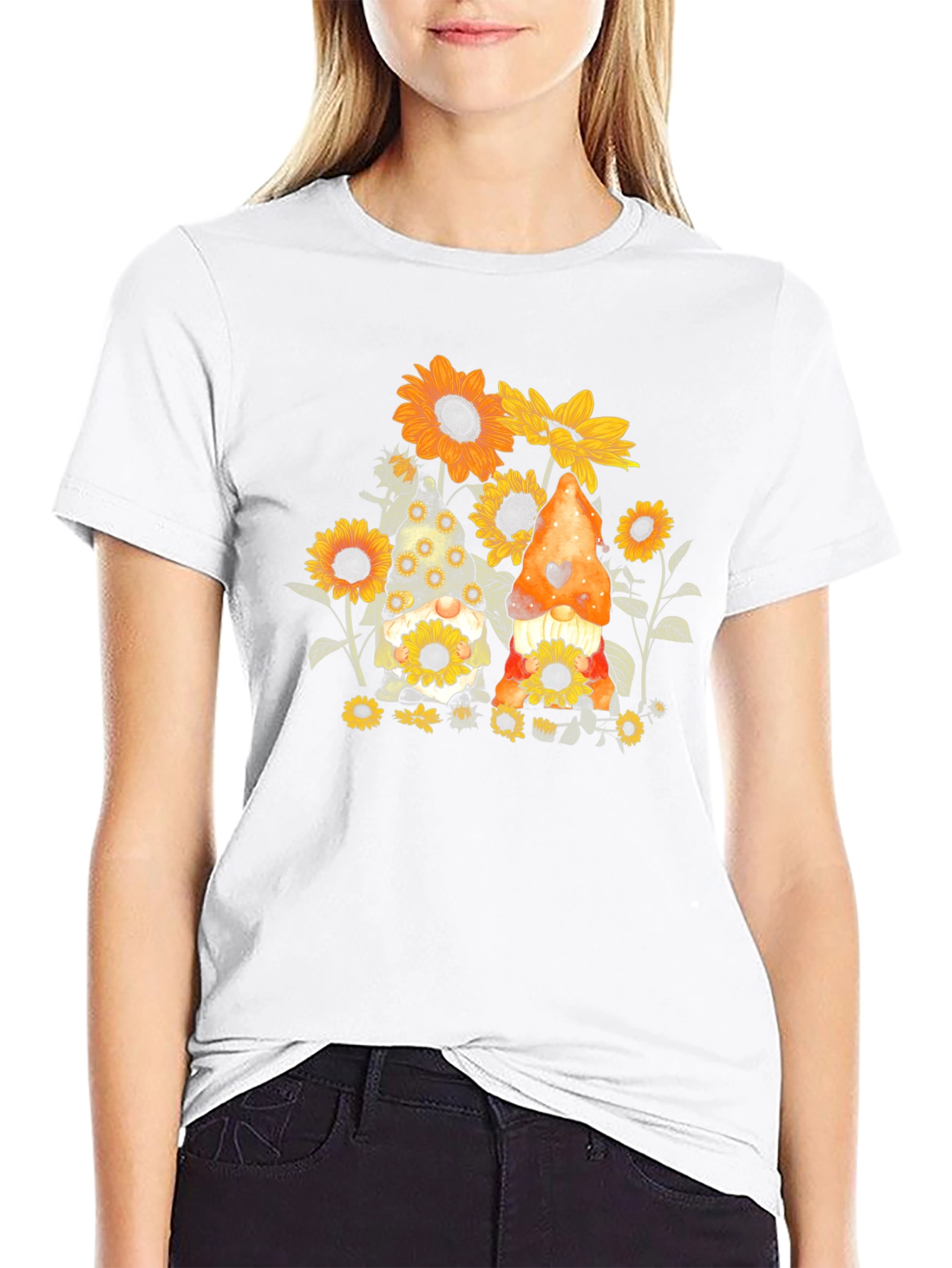 Sunflower Gnomes Black T-Shirt - 9
