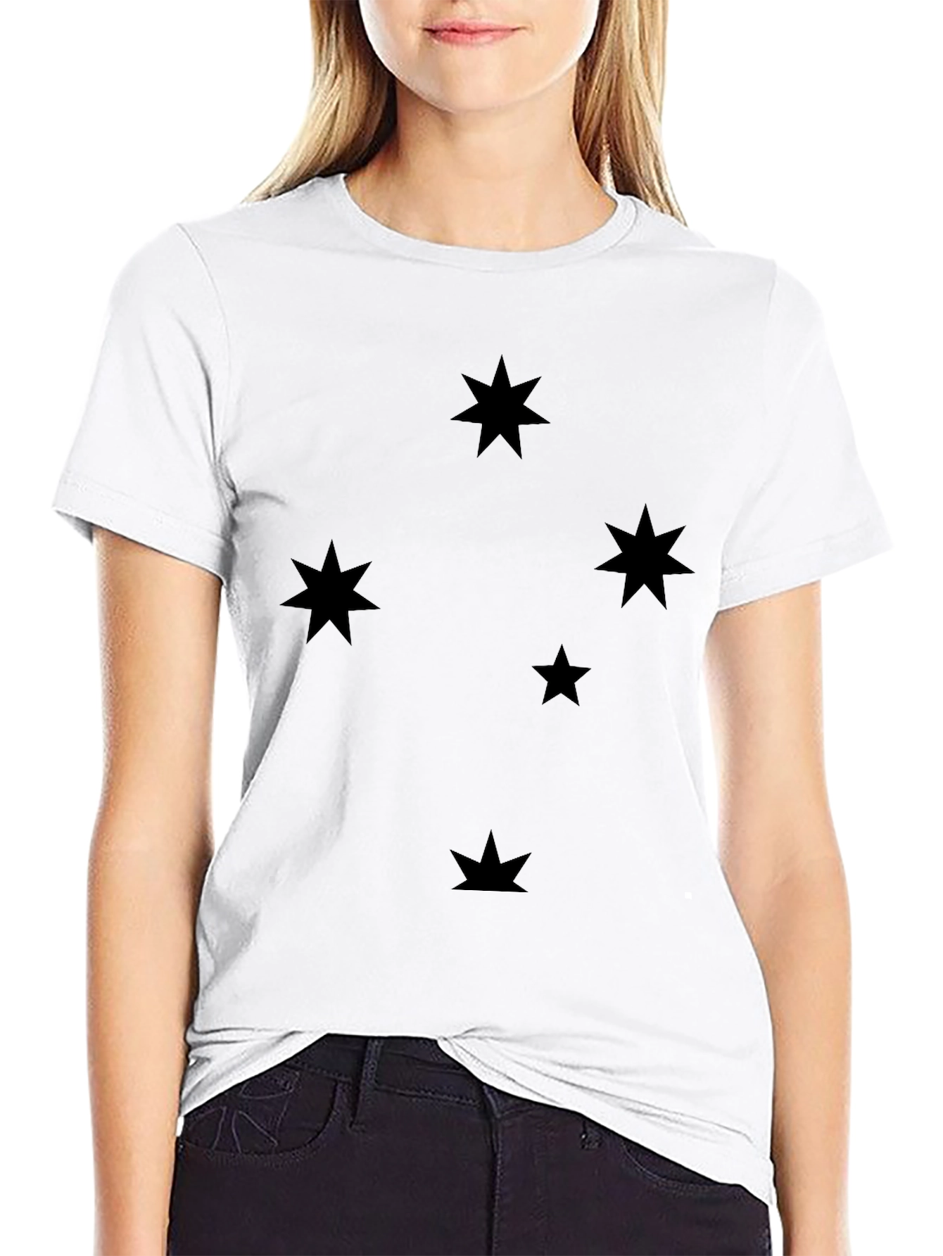 Black Southern Cross Starry Night Black T-Shirt view 9