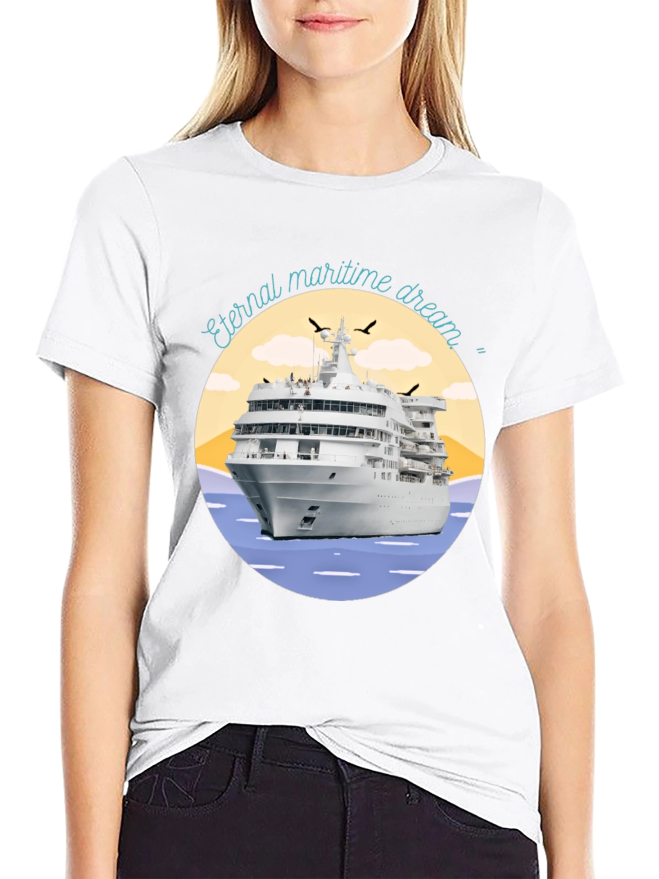 Black Eternal Maritime Dream Graphic T-Shirt view 9
