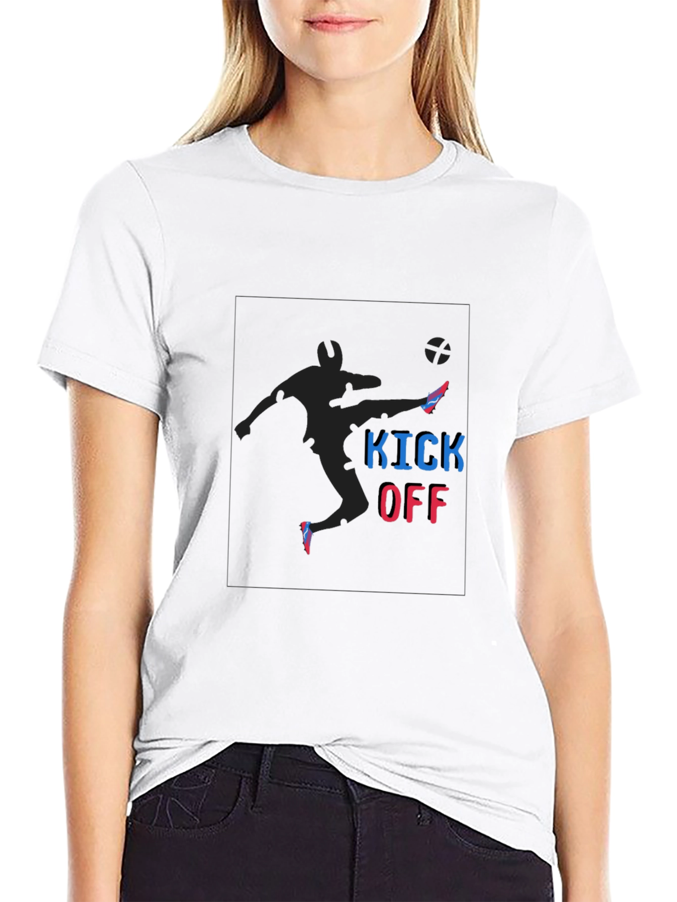 Black Kick Off Soccer T-Shirt view 9