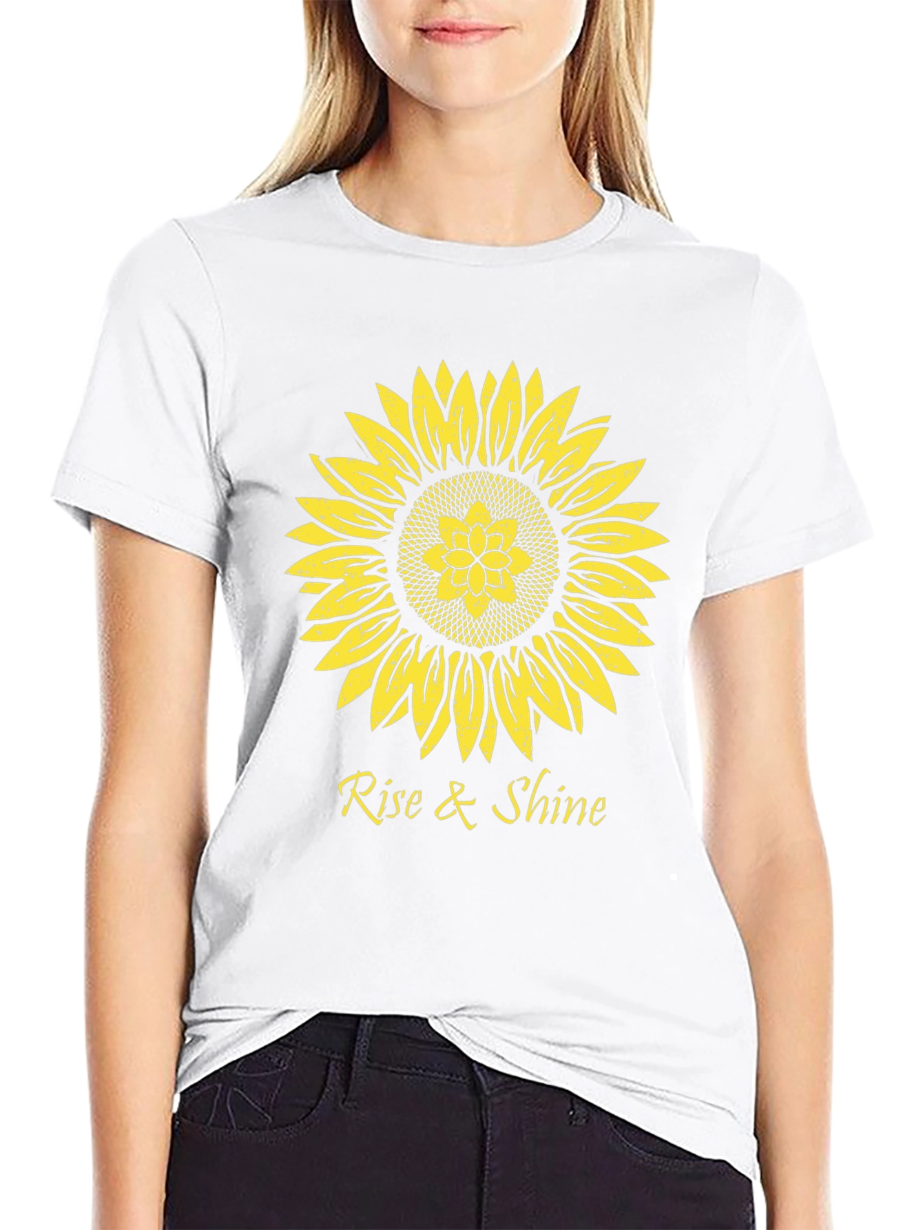 Black Sunflower Rise & Shine Graphic T-Shirt view 9