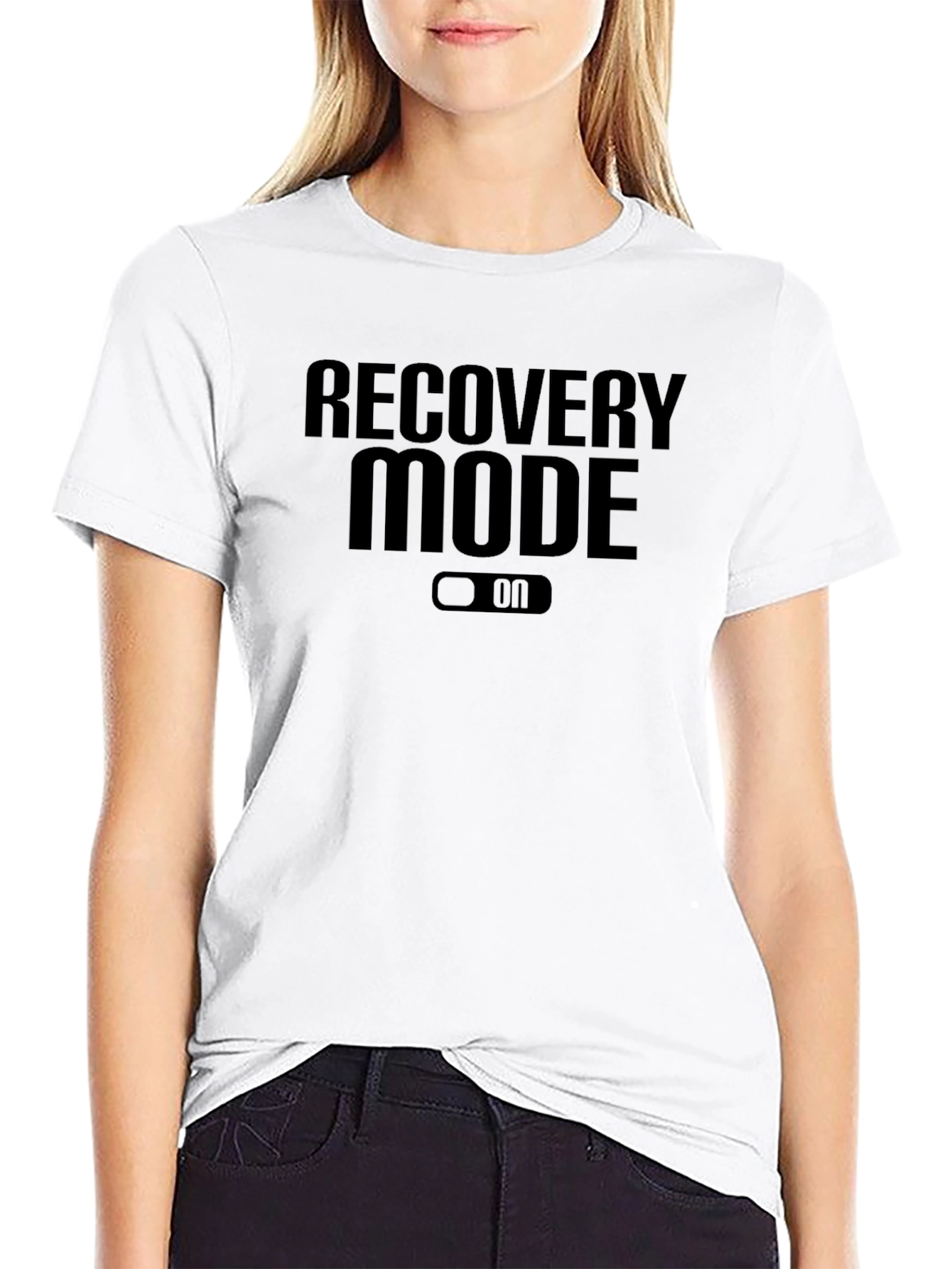 Black Recovery Mode On T-Shirt - Men's Graphic Tee view 9