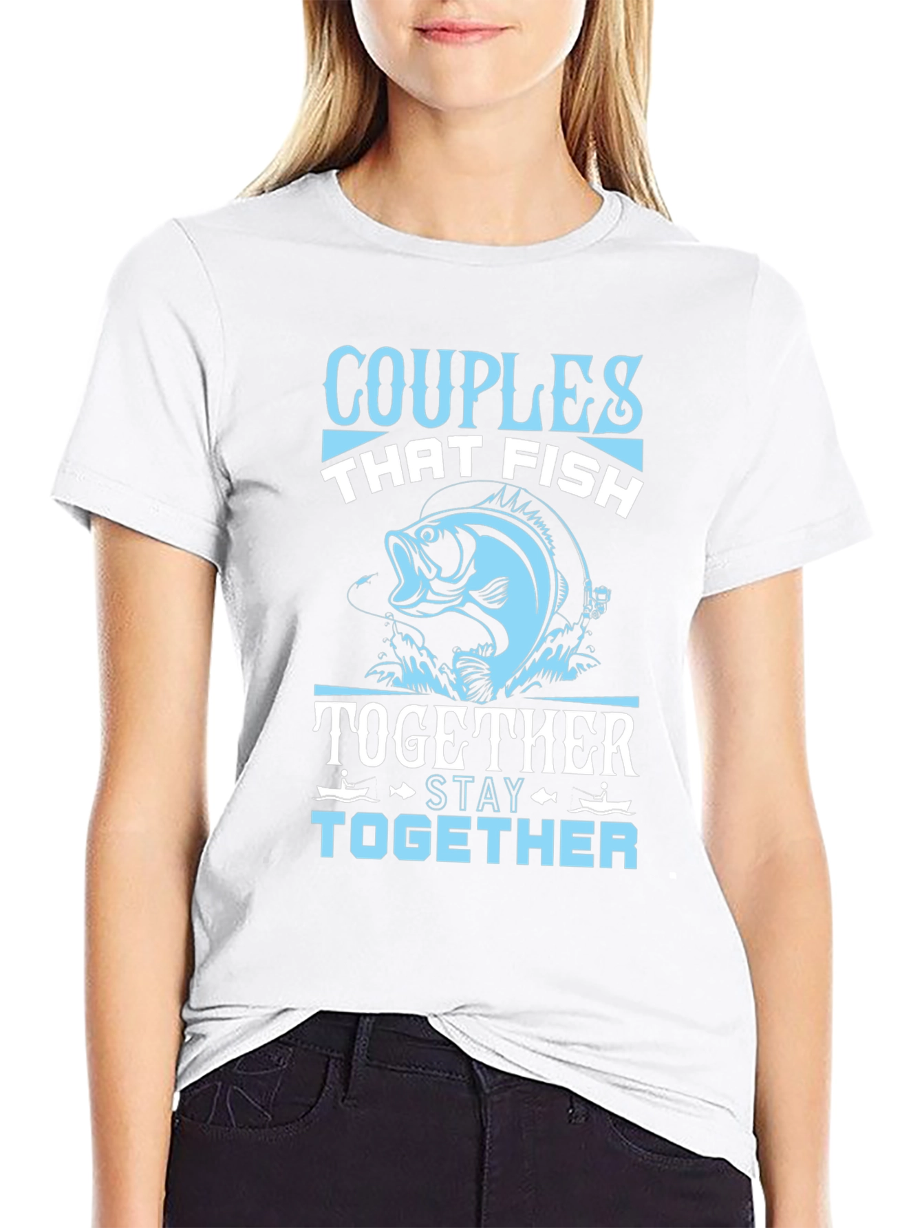 Black Couples Who Fish Together Stay Together T-Shirt view 9