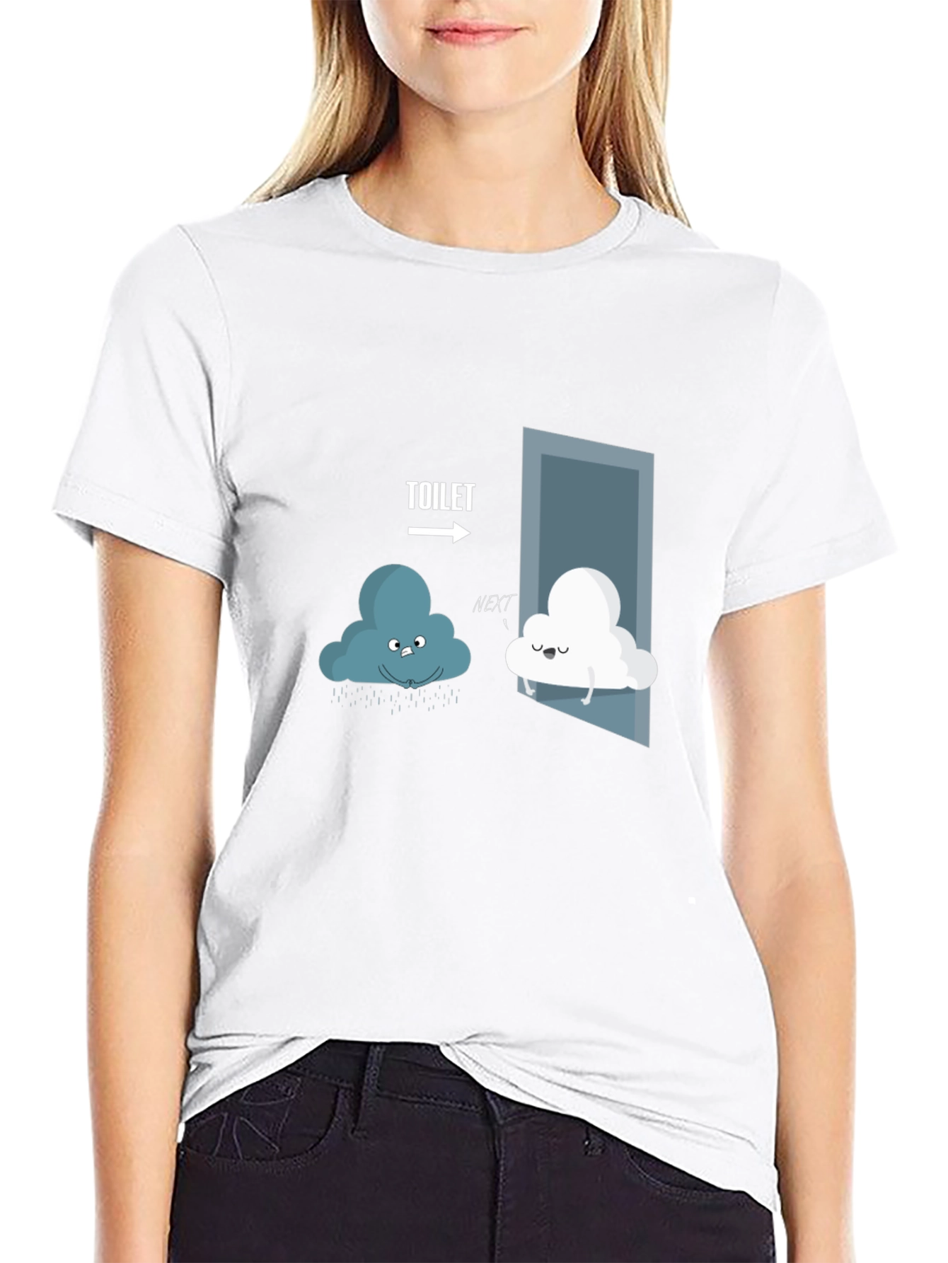 Black Toilet Humor Cloud T-Shirt  view 9