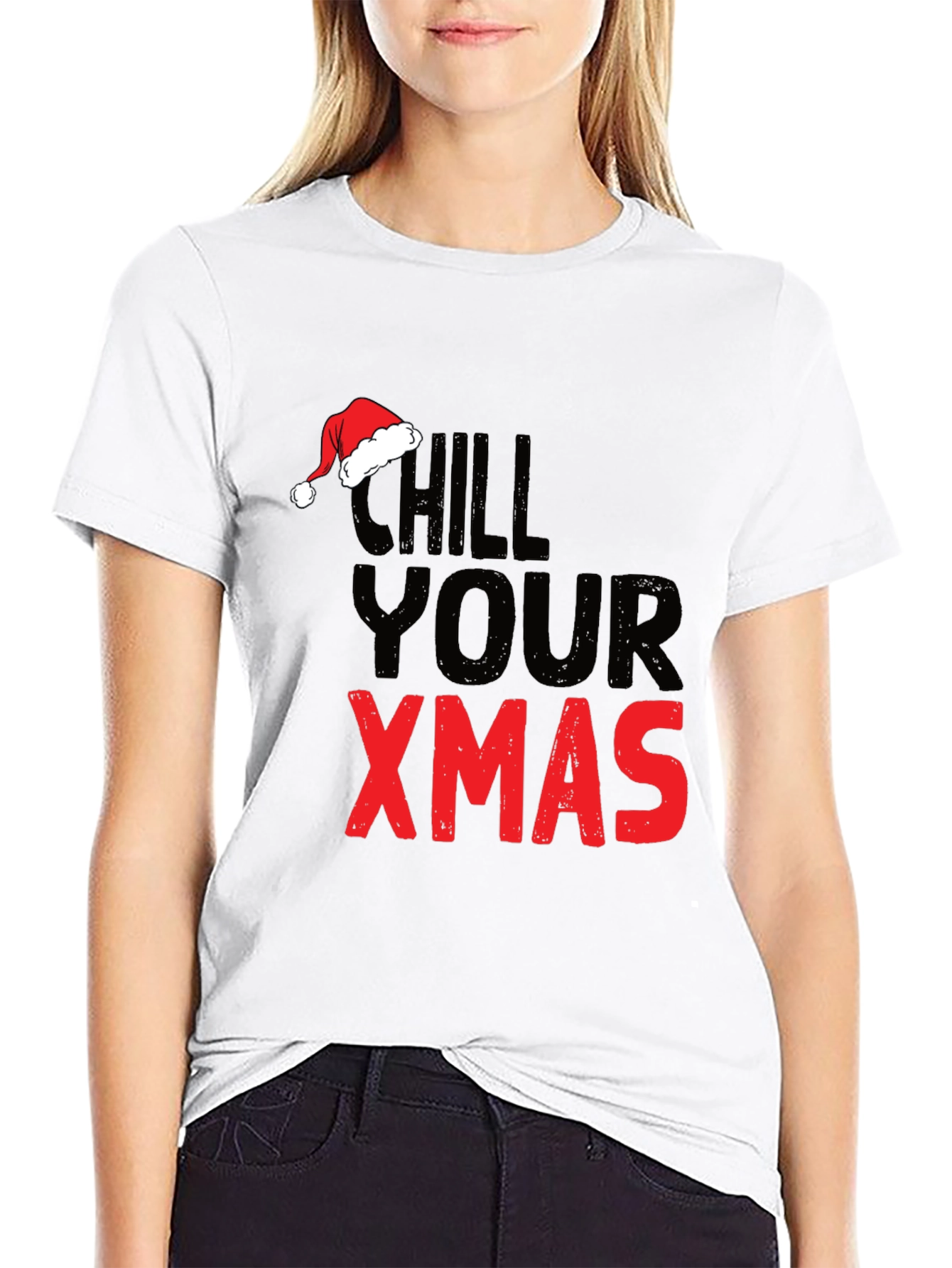 Black Chill Your Xmas Graphic Tee view 9