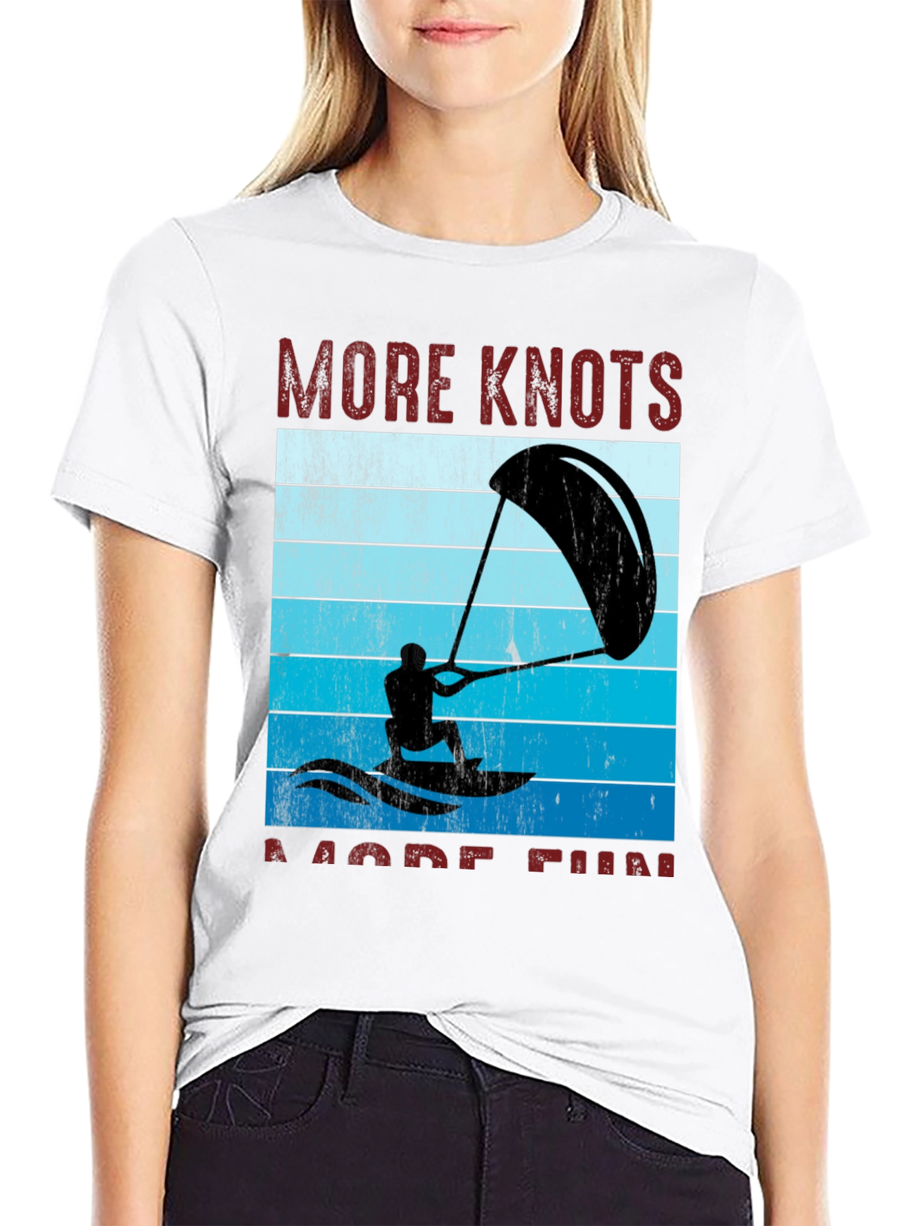 Black More Knots More Fun Watersport T-Shirt view 9