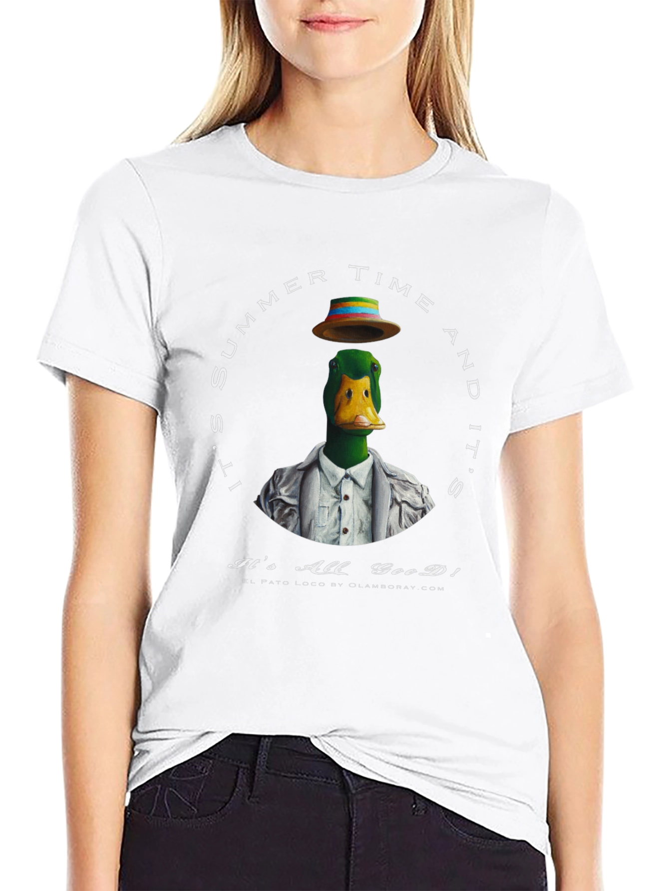 Black Summer Duck T-Shirt - It's All Good! view 9