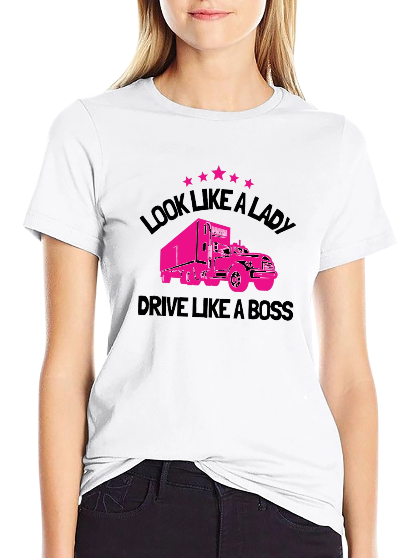 Black Look Like A Lady Drive Like A Boss T-Shirt view 9