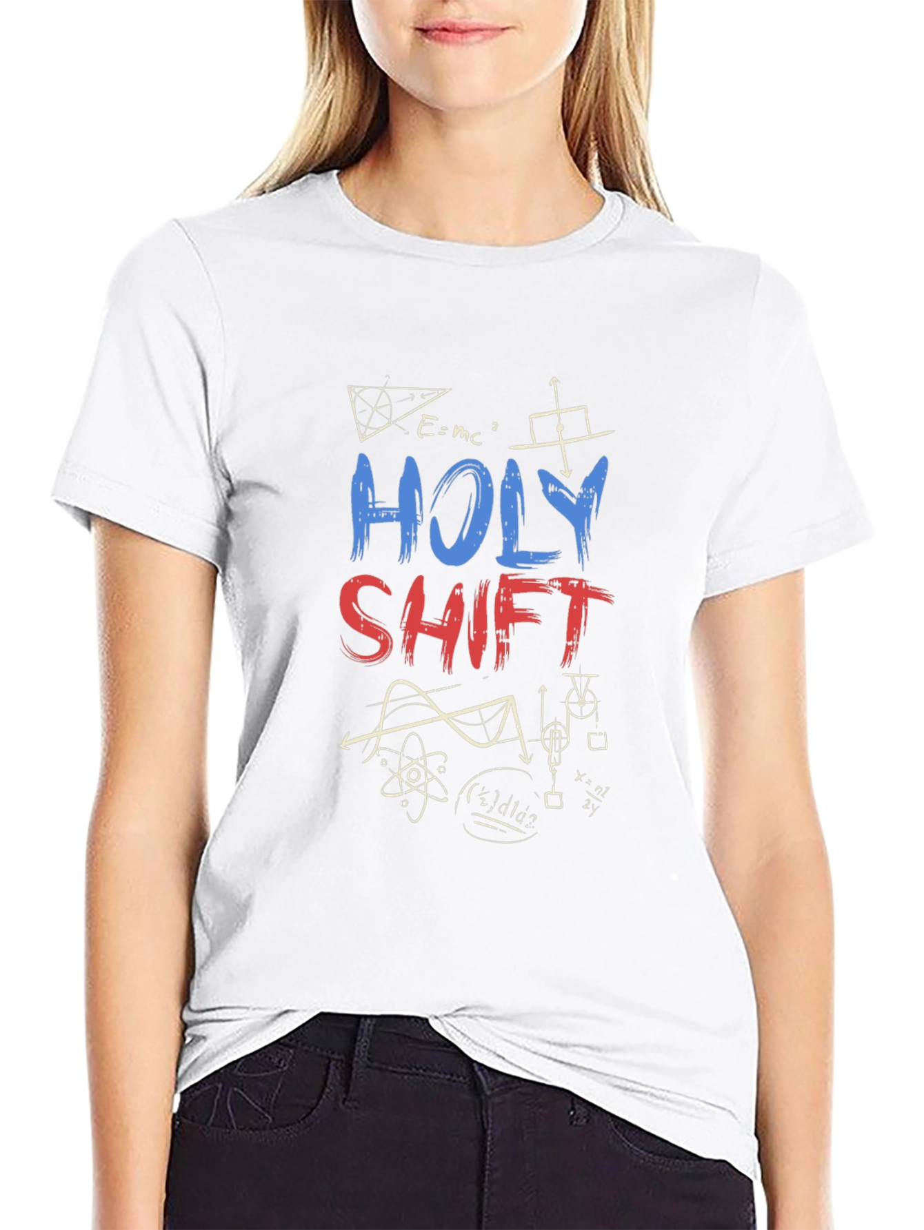 Black Holy Shift Math Equation Graphic T-Shirt view 9