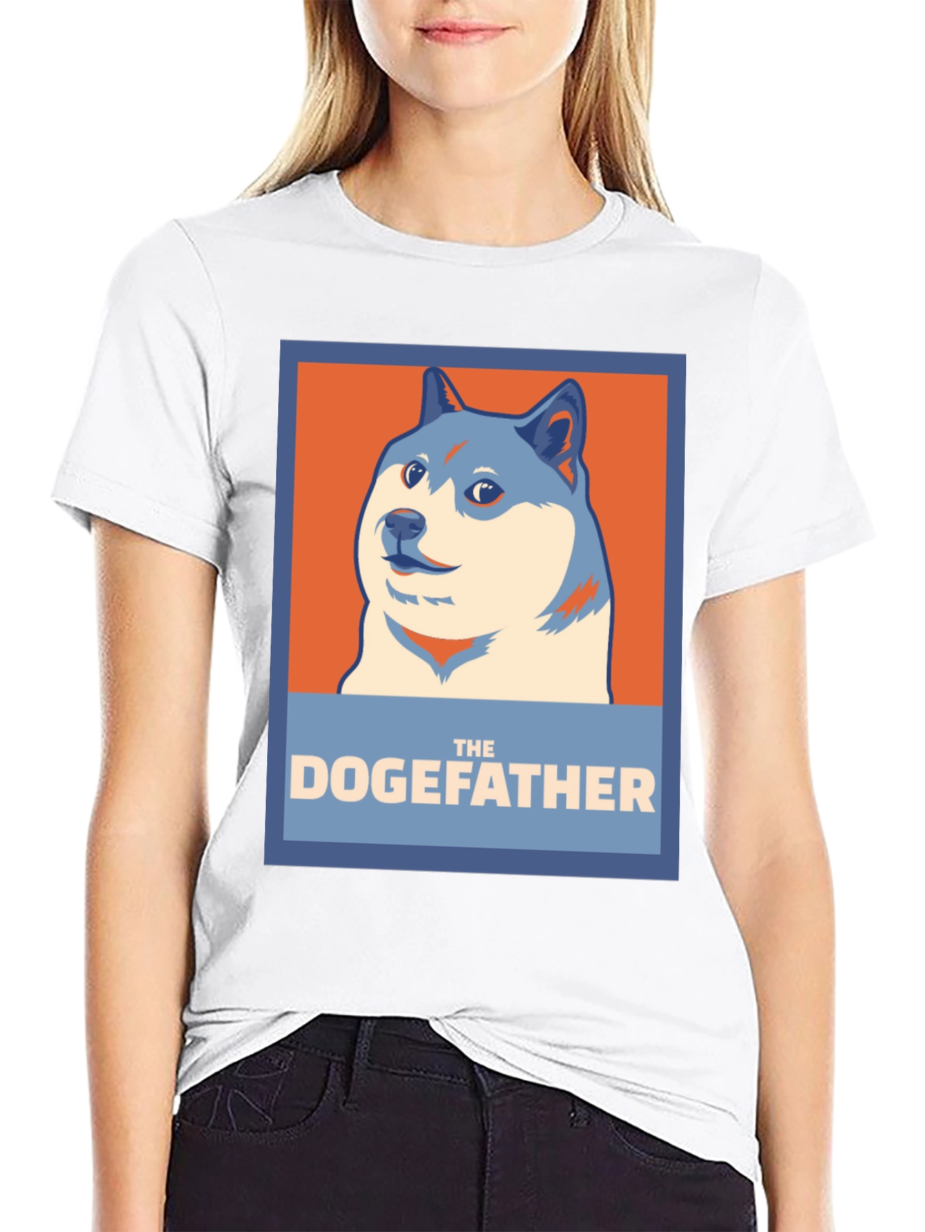 Black The Dogefather T-Shirt - Meme Humor Graphic Tee view 9