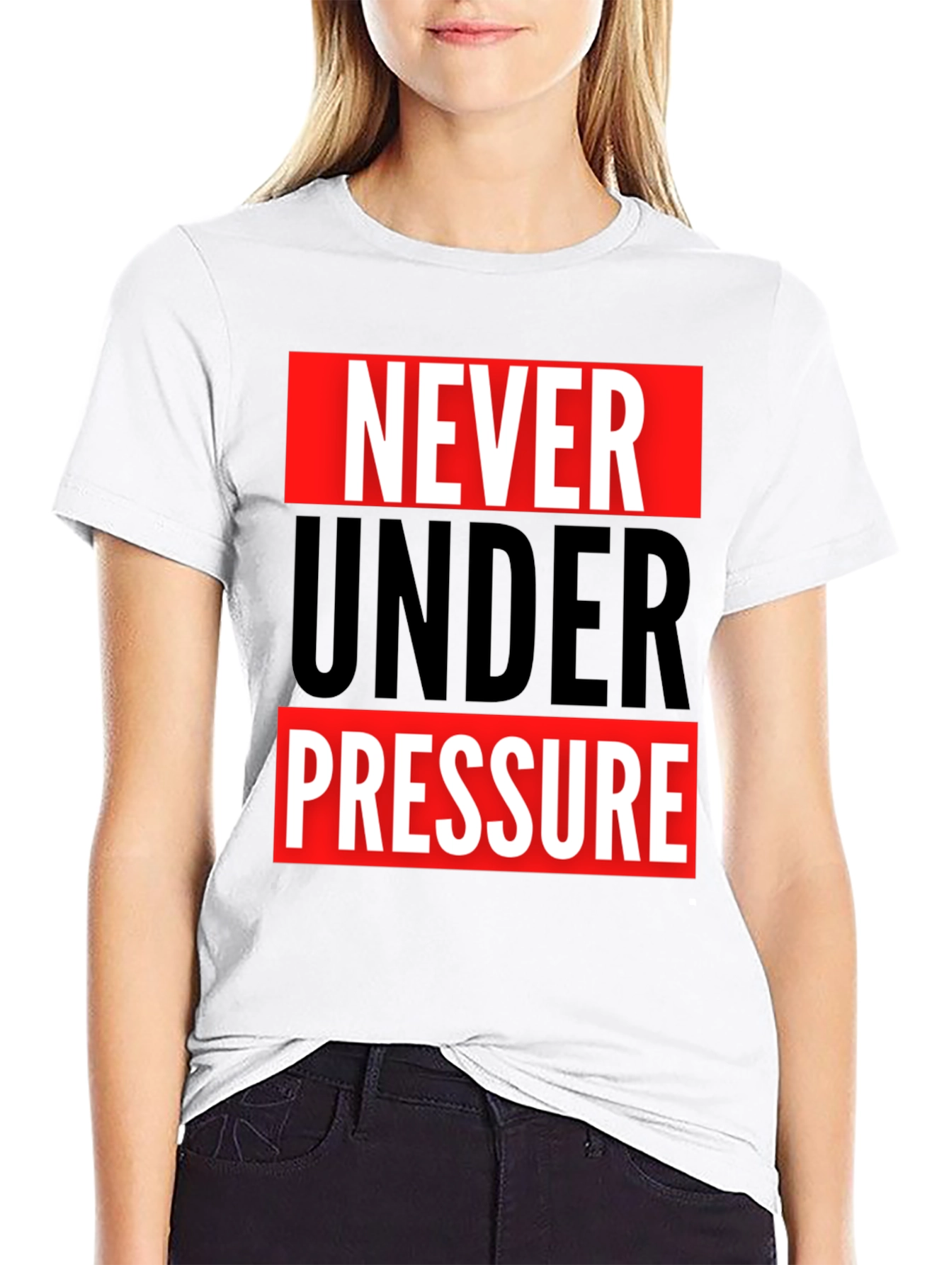 Black Never Under Pressure Graphic Tee view 9