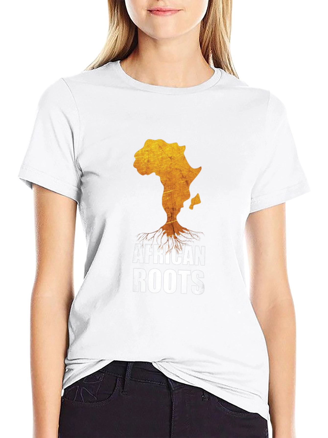 Black African Roots T-Shirt - Black Graphic Tee view 9