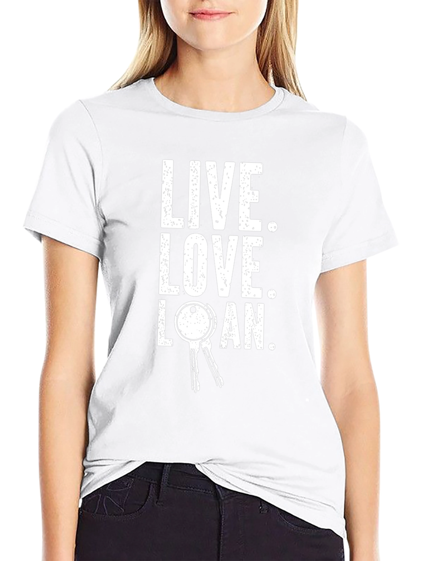Black Live Love Loan T-Shirt - Keys to Happiness view 9